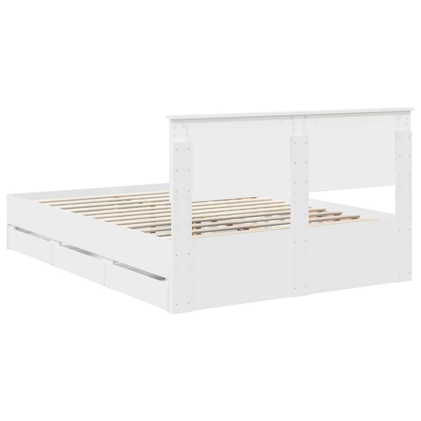 Struttura del letto Bianco 140 x 190 cm Legno Ingegnerizzato