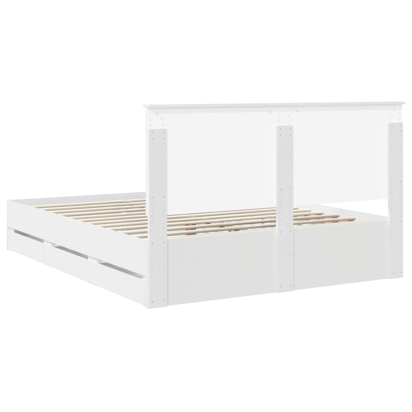 Struttura del letto Bianco 160 x 200 cm Legno Ingegnerizzato | homemem39