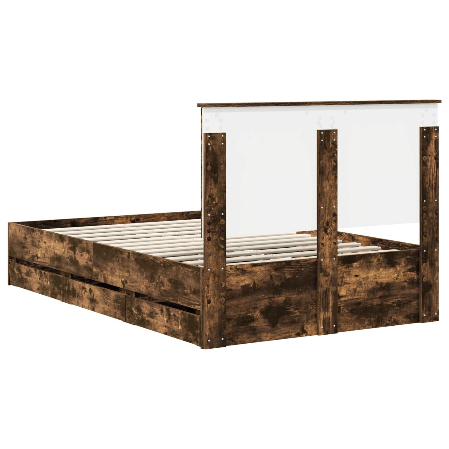 Struttura del letto con cassetto Rovere fumé 120 x 190 cm | homemem39