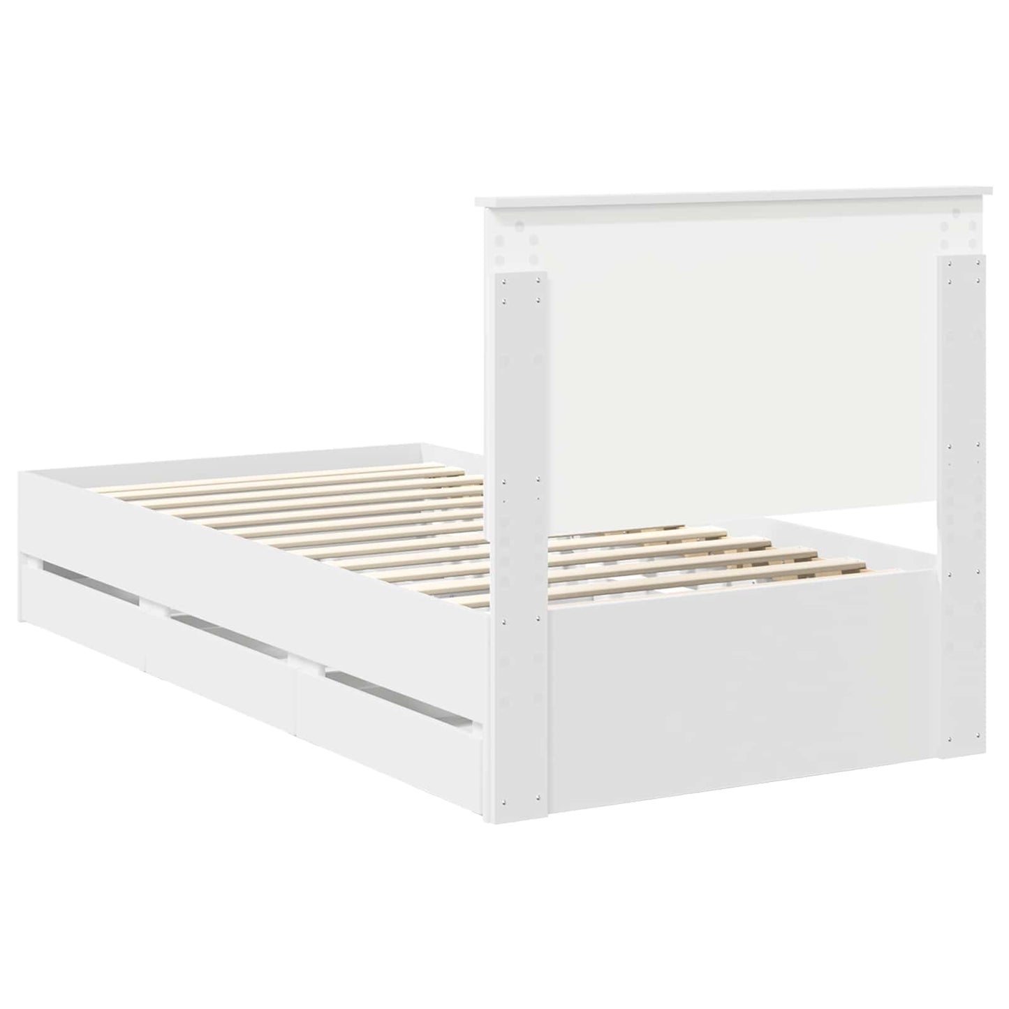 Struttura del letto Bianco 100 x 200 cm Legno Ingegnerizzato | homemem39