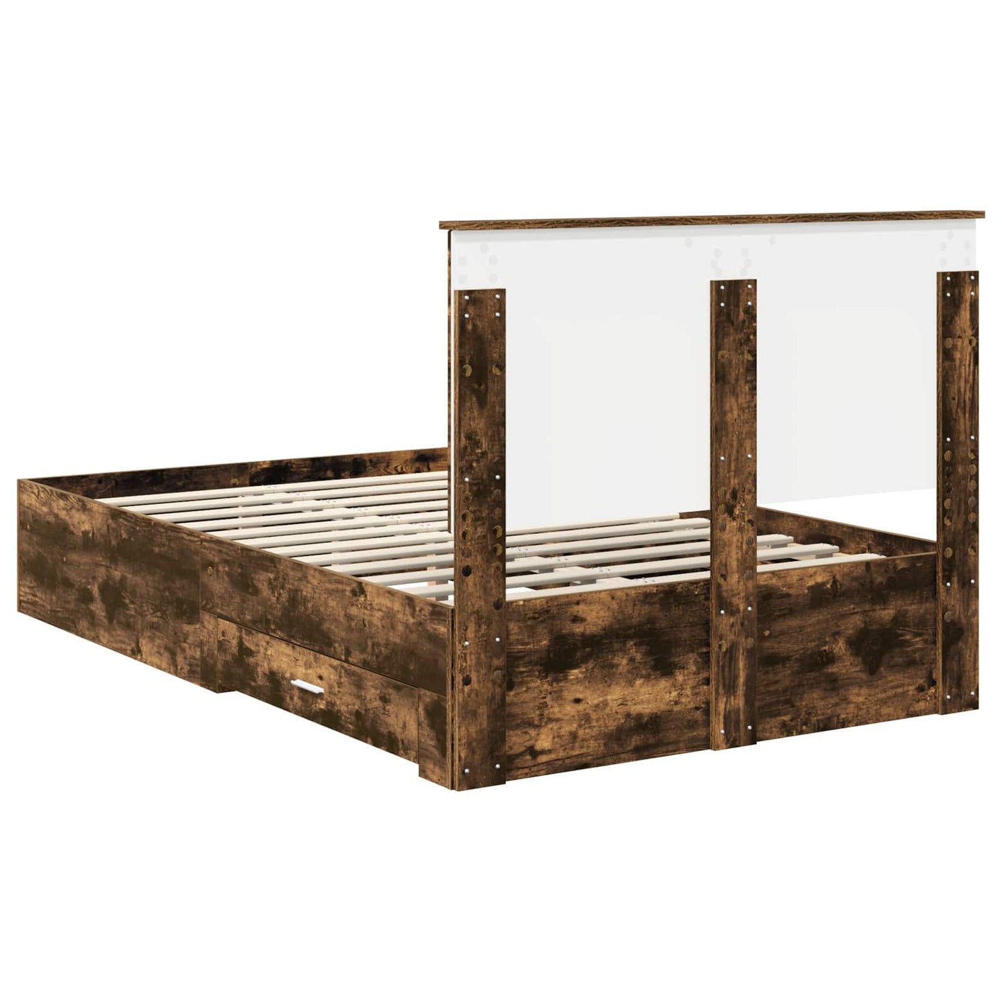 Struttura del letto Rovere fumé 120 x 190 cm Legno multistrato | homemem39