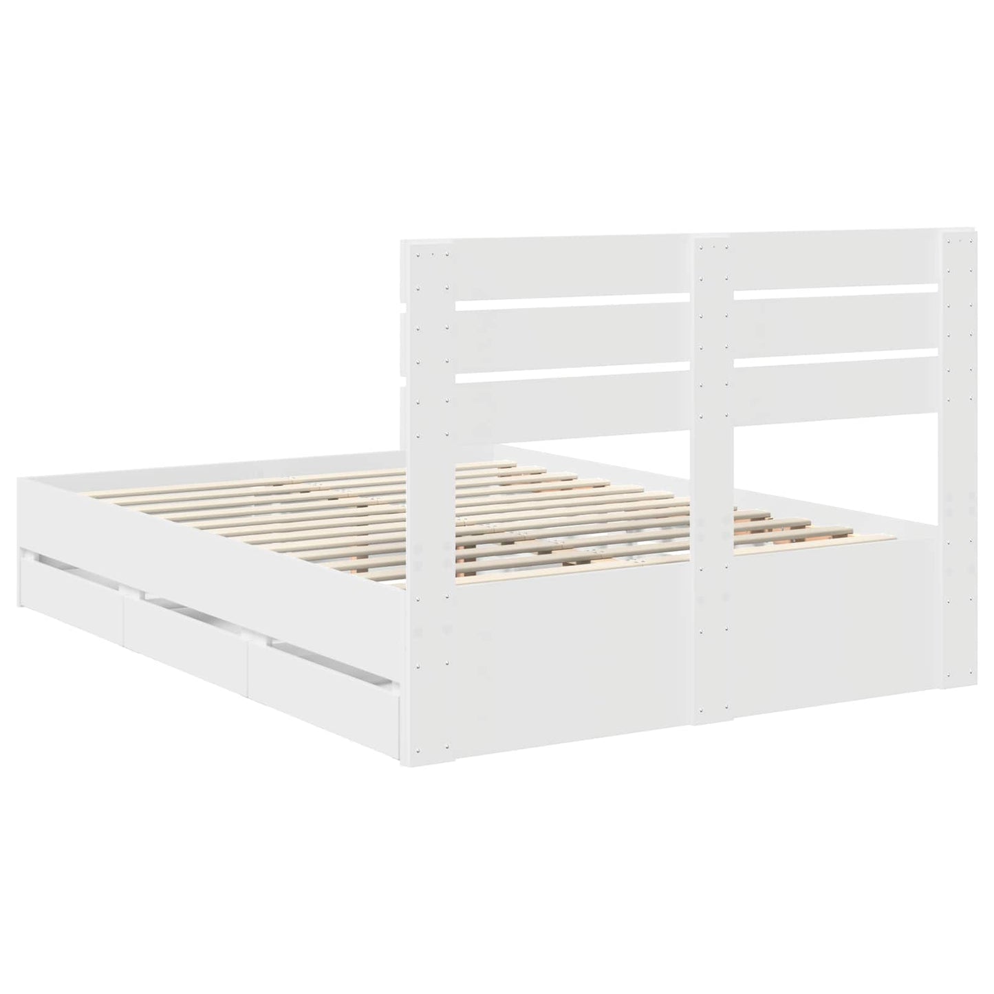 Struttura del letto Bianco 150 x 200 cm Legno Ingegnerizzato