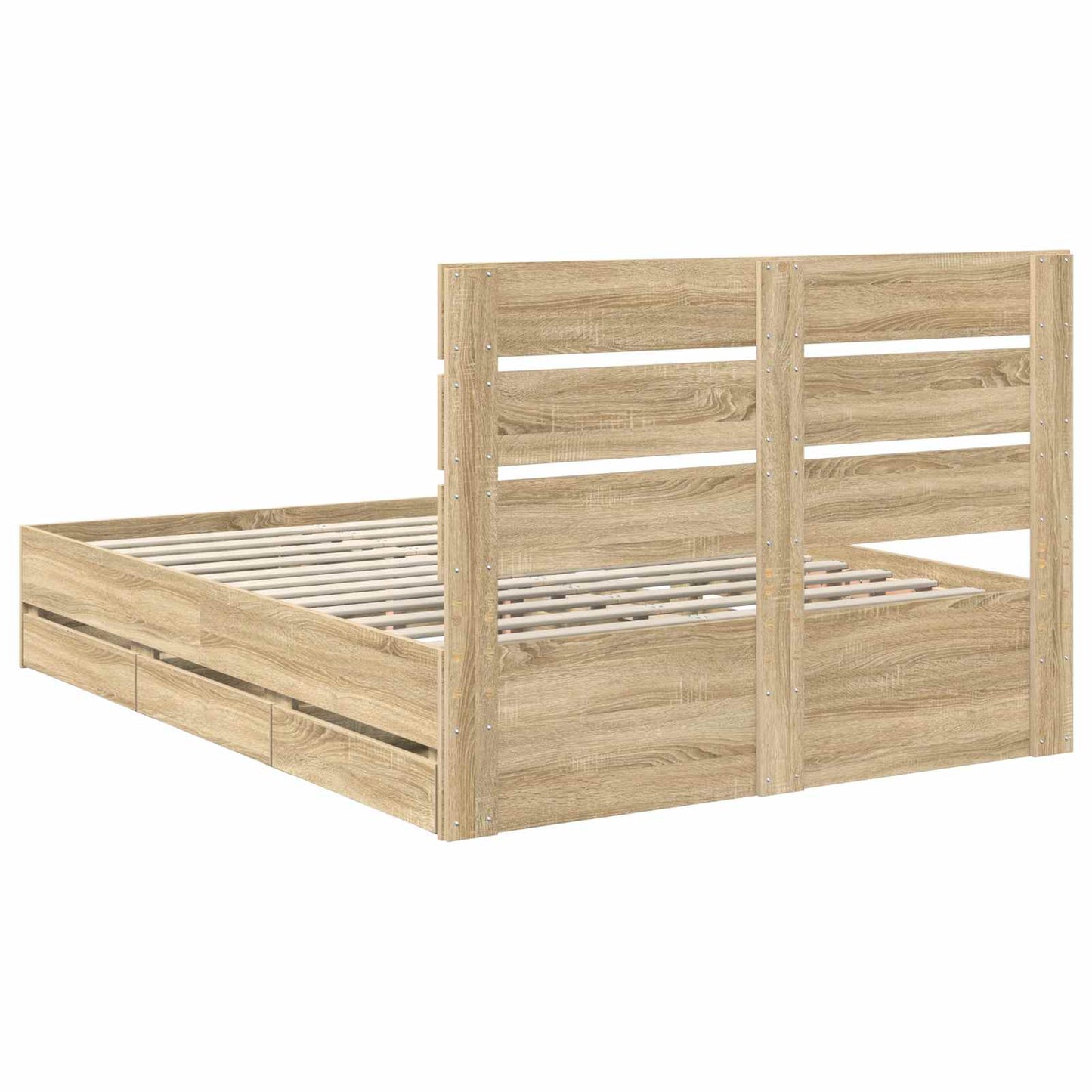Struttura del letto con cassetto Rovere Sonoma 160 x 200 cm | homemem39