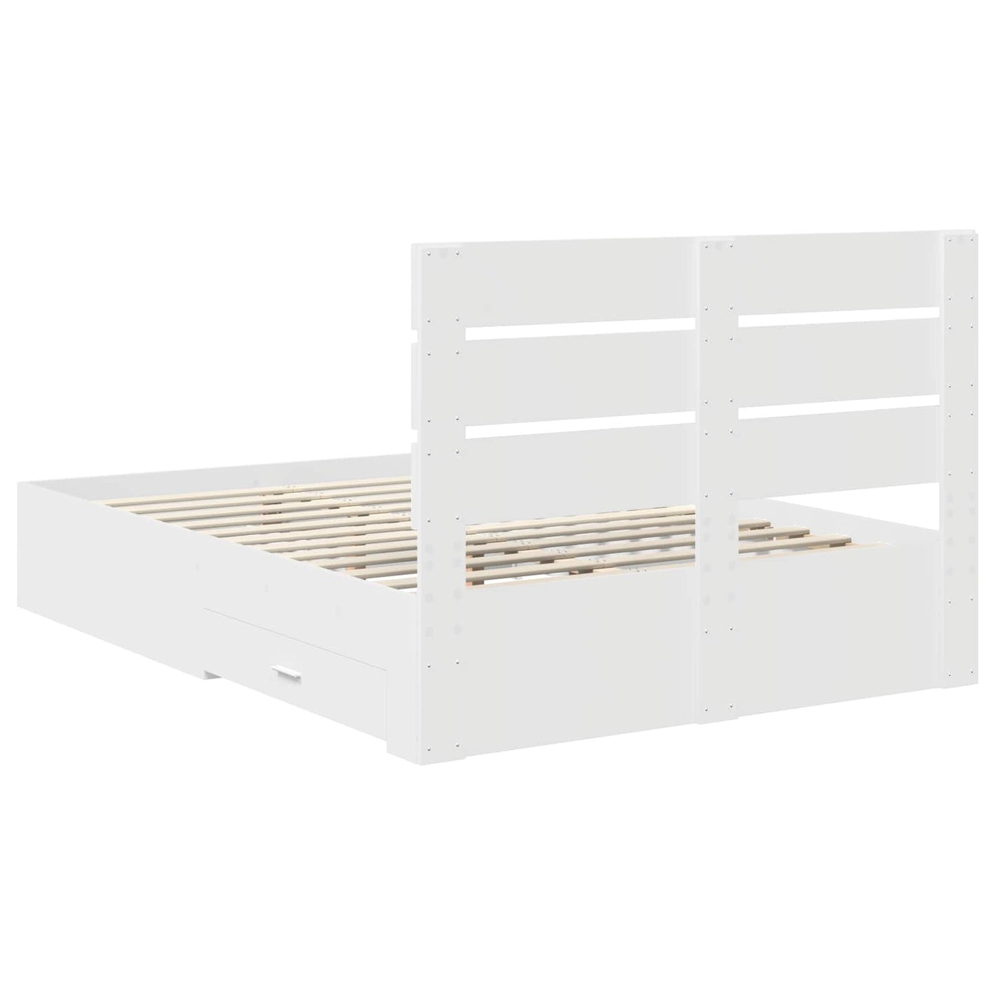 Struttura del letto Bianco 160 x 200 cm Legno multistrato | homemem39