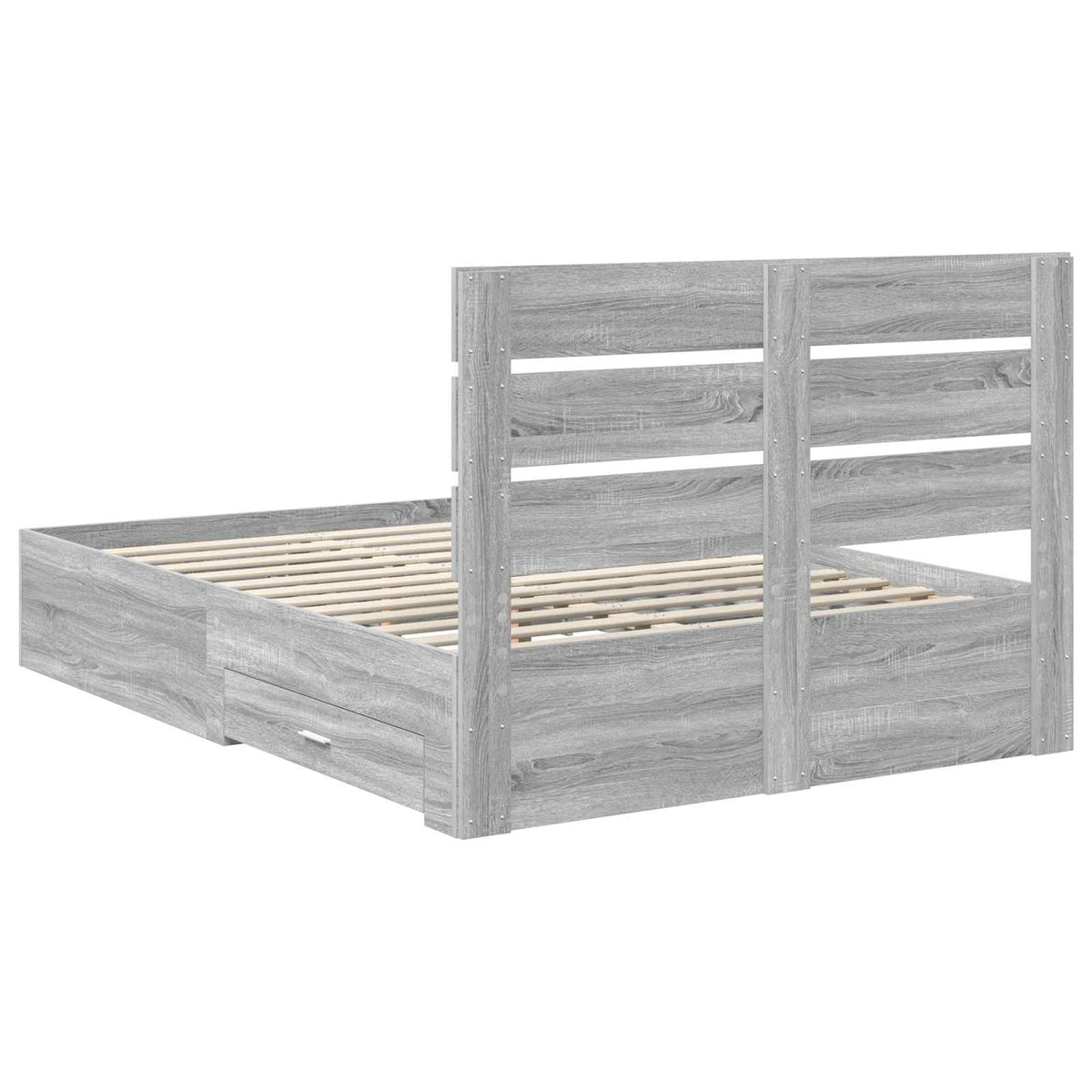 Struttura del letto con cassetto Grigio Sonoma 160 x 200 cm - homemem39