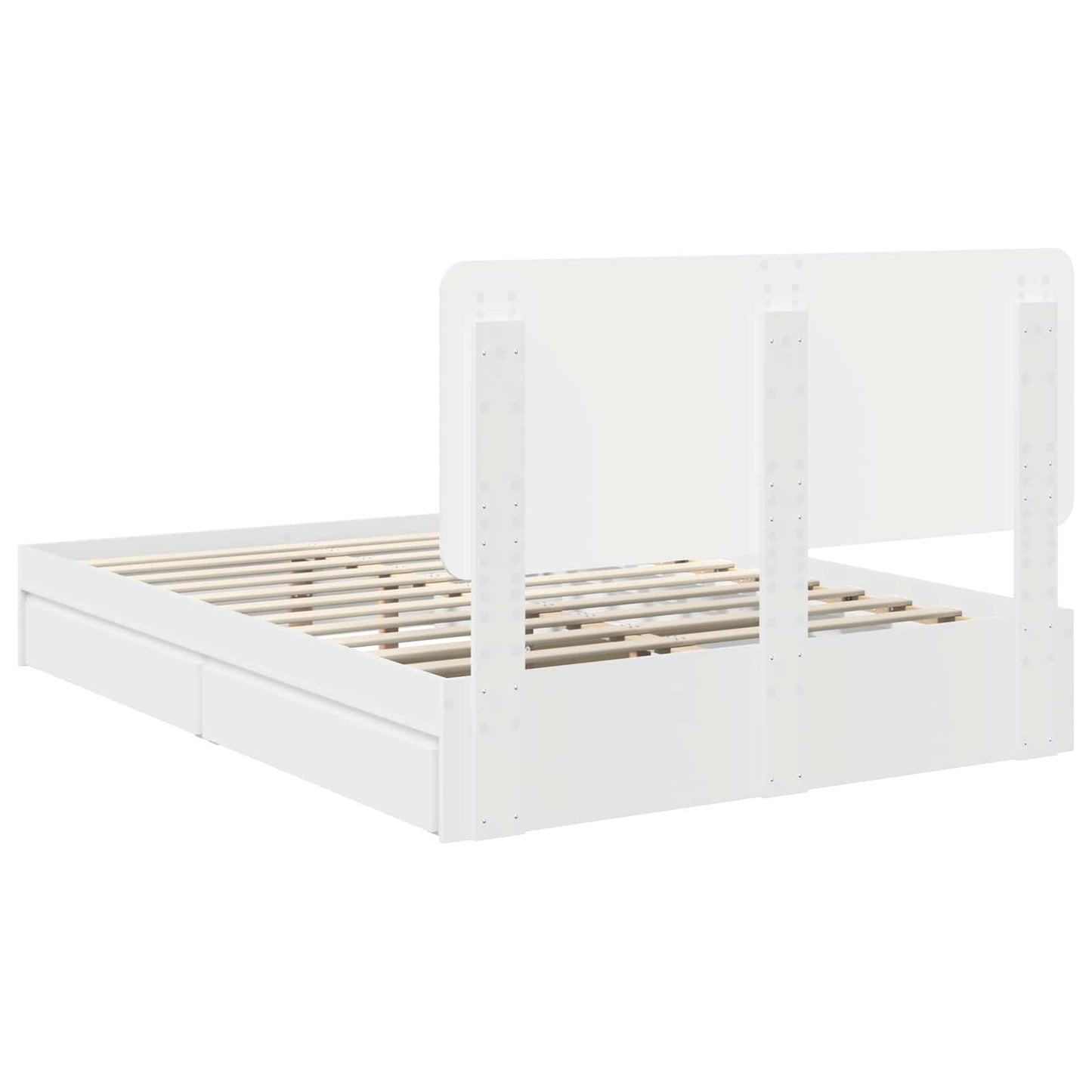 Letto con Contenitore Bianco 140 x 200 cm Legno multistrato | homemem39