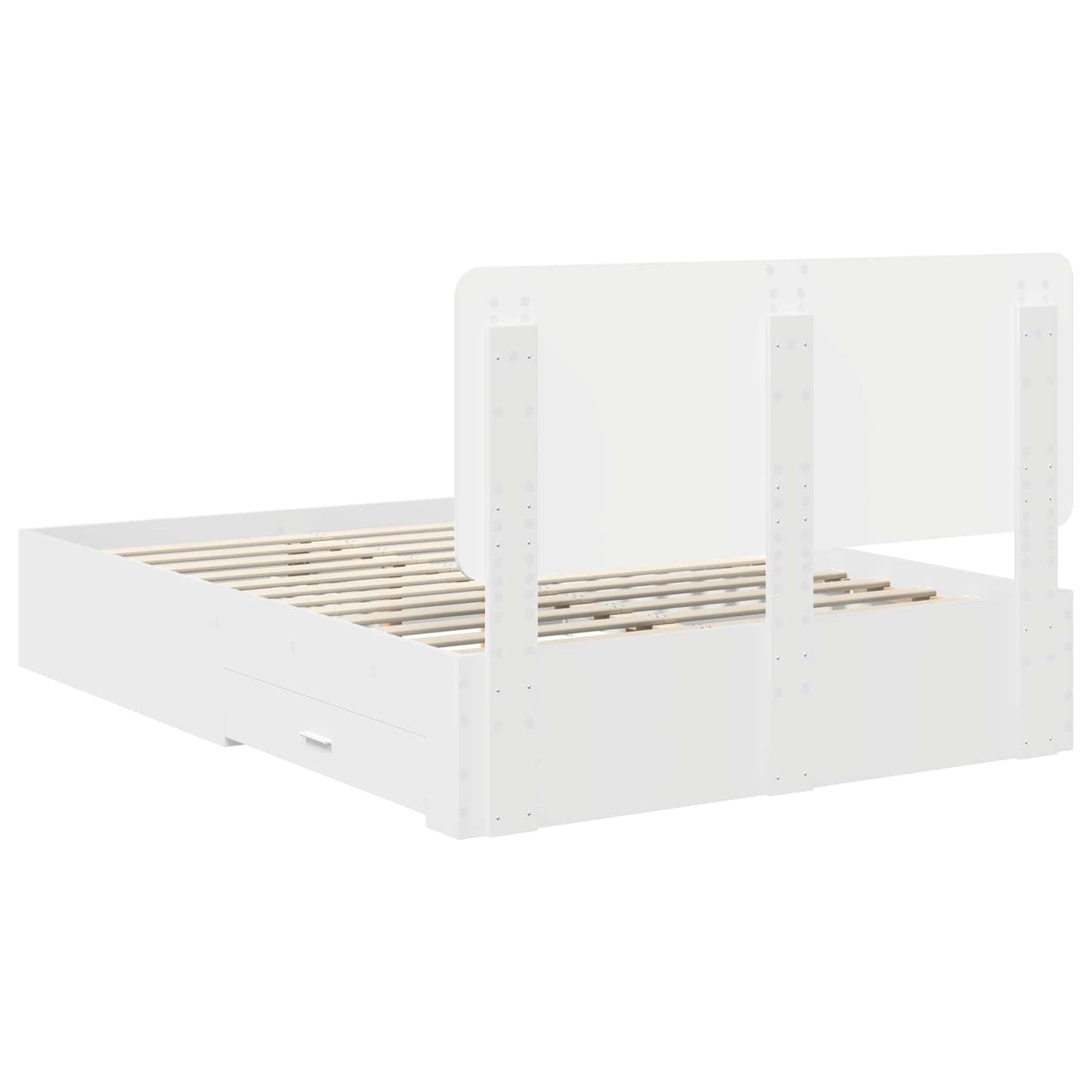 Struttura del letto Bianco 160 x 200 cm Legno multistrato | homemem39