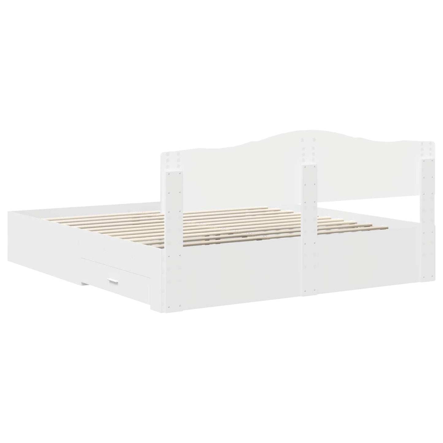 Struttura del letto Bianco 180 x 200 cm Legno multistrato | homemem39