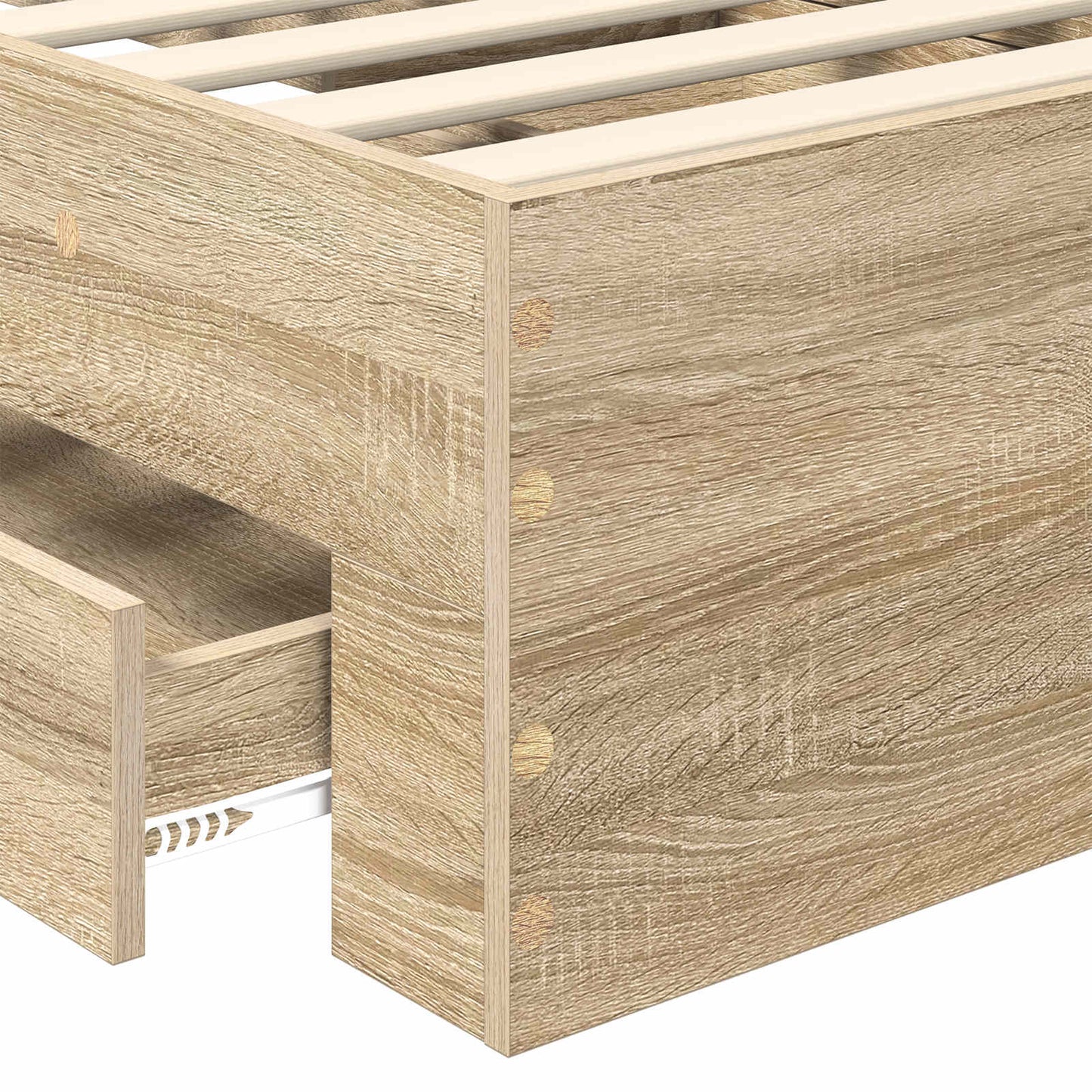 Struttura del letto Rovere Sonoma 90 x 200 cm Legno multistrato | homemem39