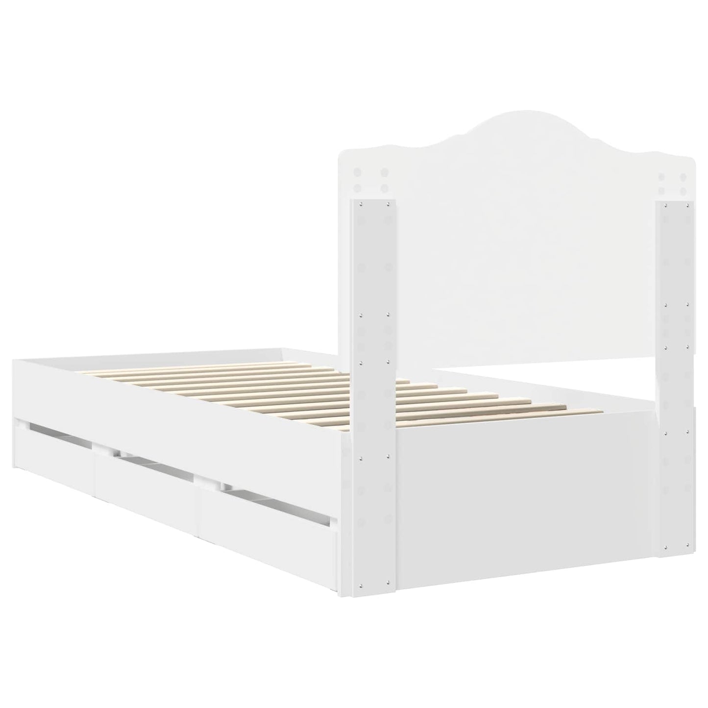 Struttura del letto Bianco 75 x 190 cm Legno Ingegnerizzato