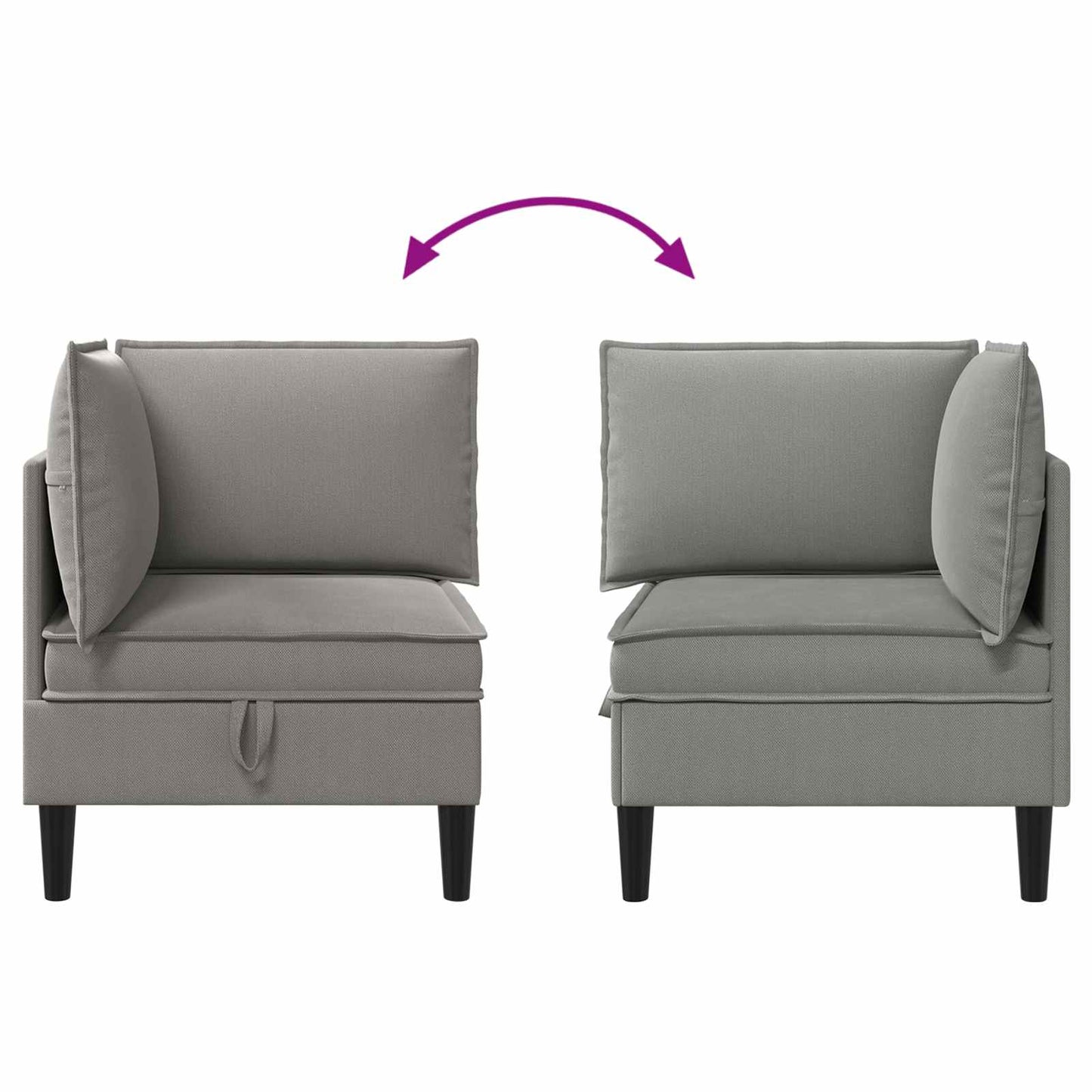 Divano Angolare con Storage Grigio scuro Velluto | homemem39