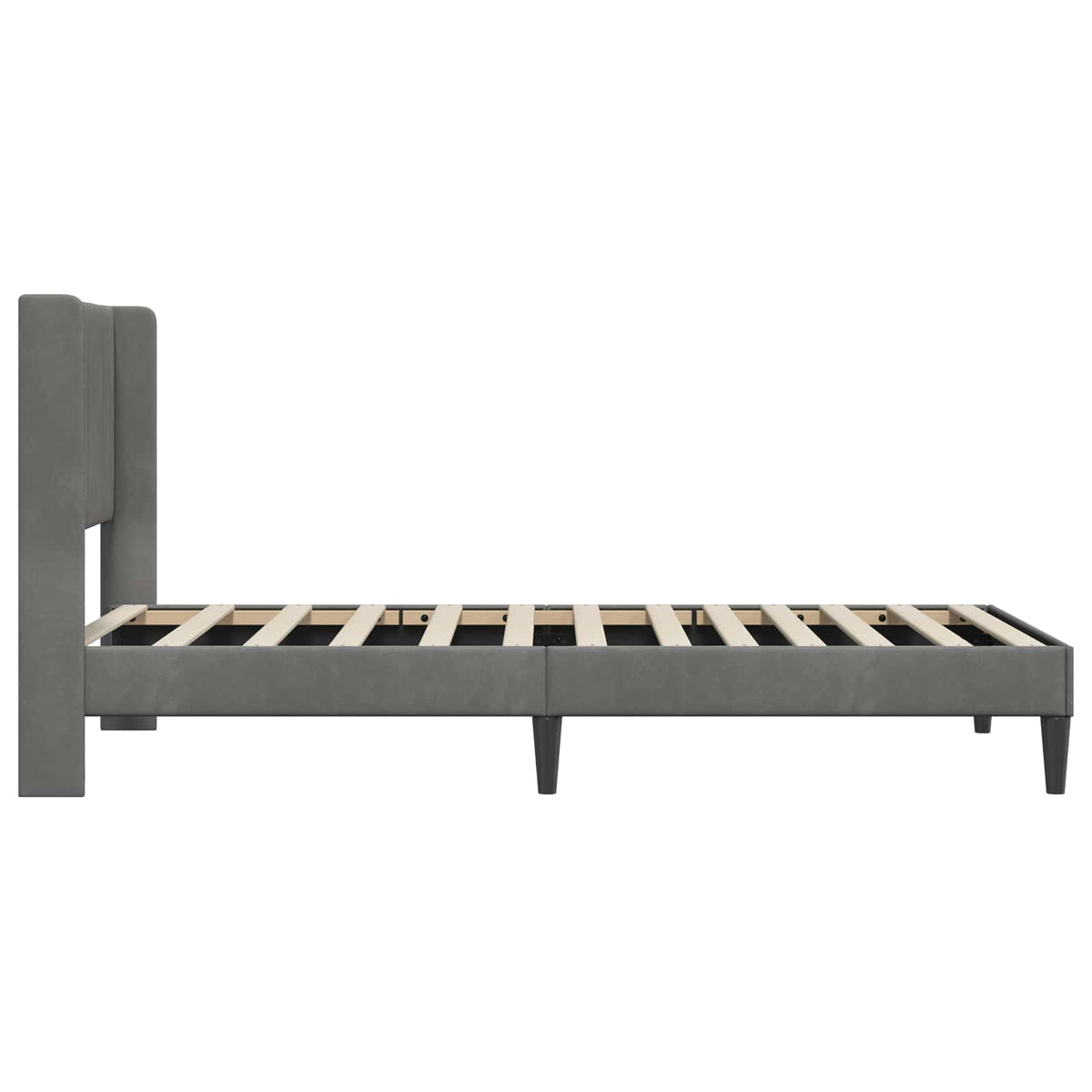 Struttura del letto Grigio Scuro 90 x 190 cm Velluto | homemem39