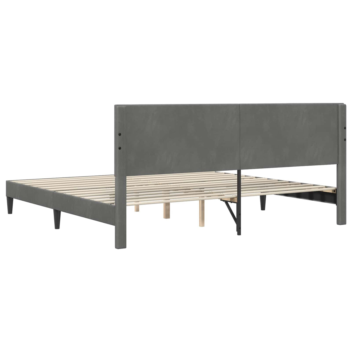 Struttura del letto Grigio Scuro 180 x 200 cm Velluto | homemem39