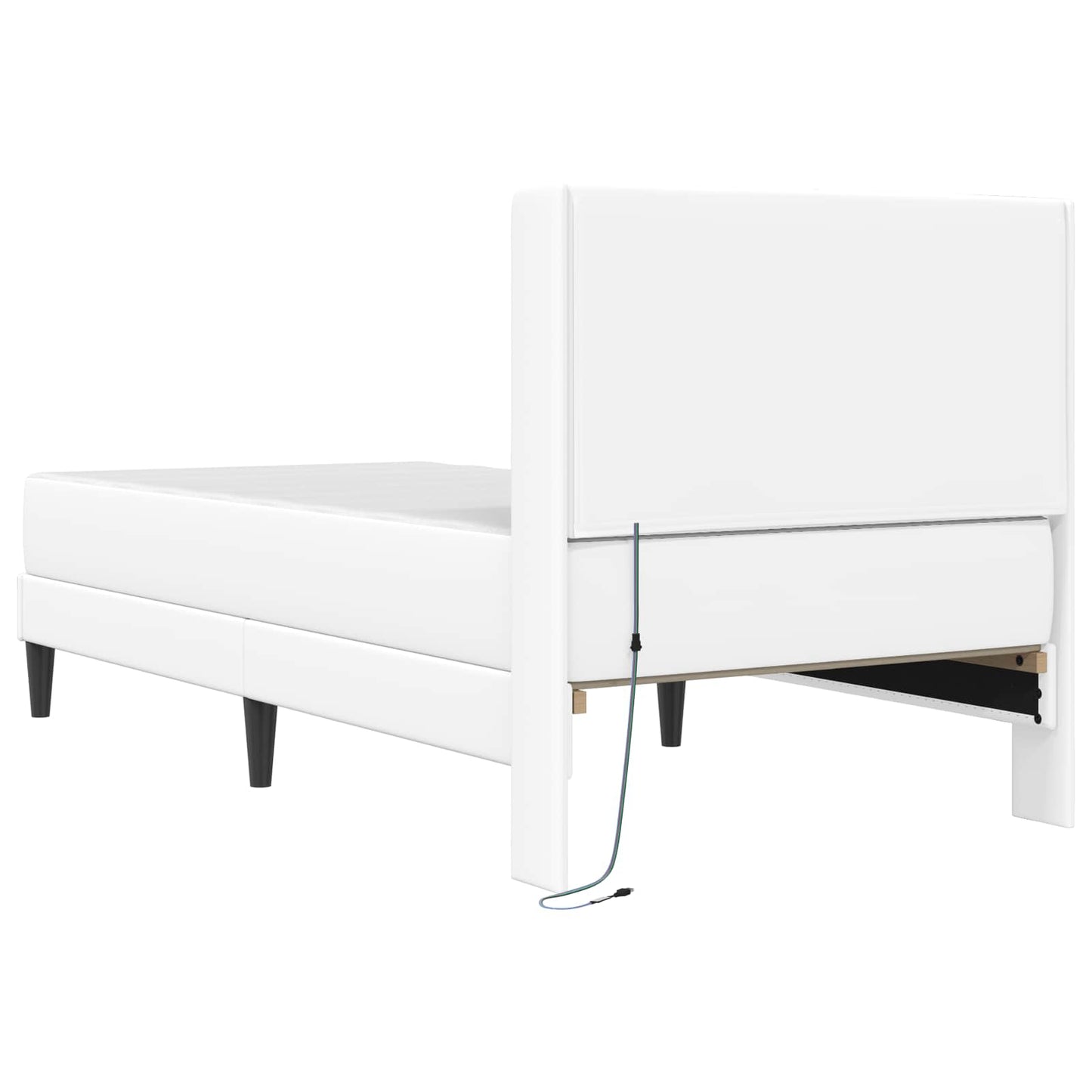 Struttura letto con materasso Bianco 80 x 200 cm Similpelle | homemem39