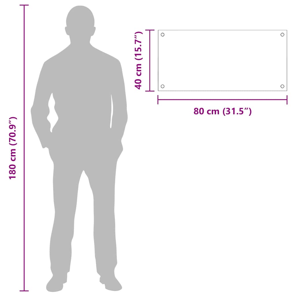 Rivestimento da Cucina Bianco 80 x 40 cm vetro temperato