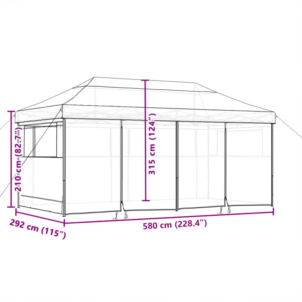 Tendone Pop-up Talpa 580 x 292 x 315 cm Tessuto Oxford | homemem39