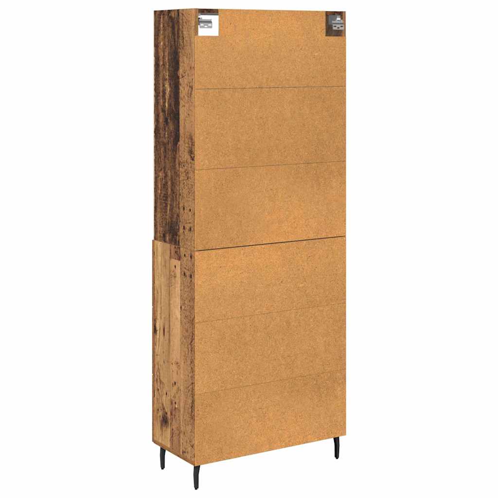 Credenza 2 pz Legno vecchio 69,5 x 32,5 x 180 cm