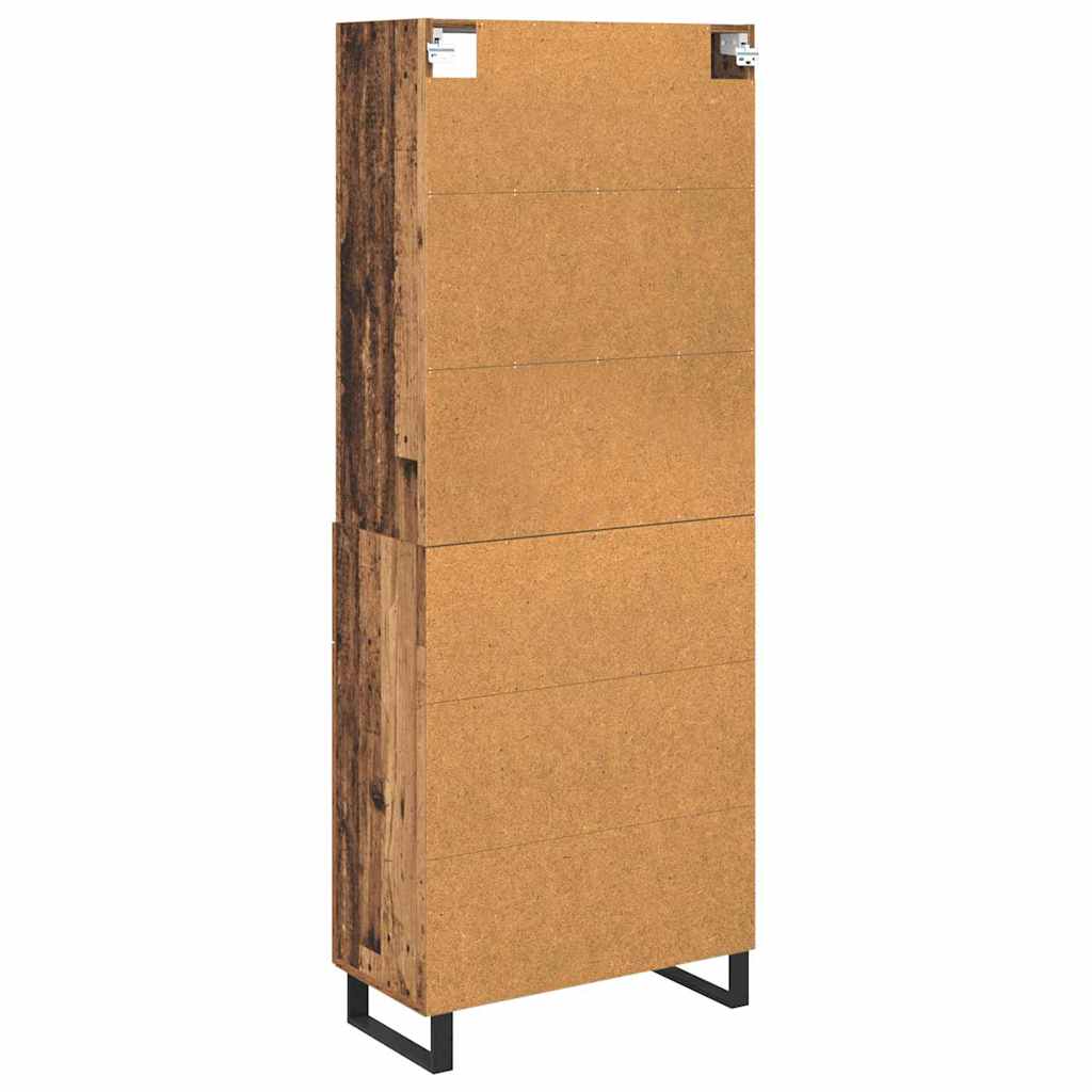 Credenza 2 pz Legno vecchio 69,5 x 34 x 180 cm