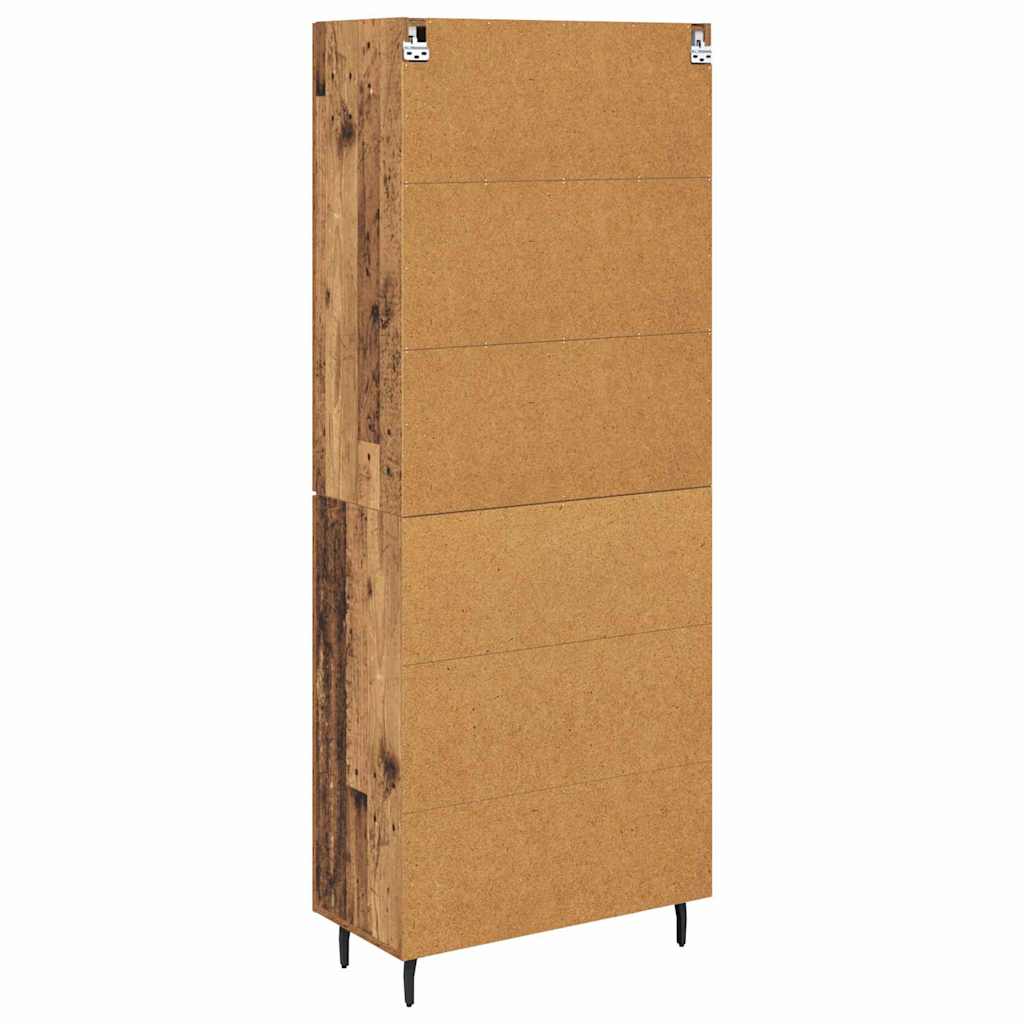 Credenza 2 pz Legno vecchio 69,5 x 34 x 180 cm