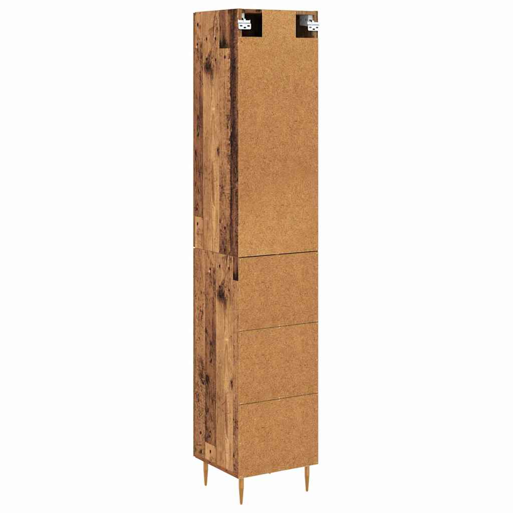 Credenza 2 pz Legno vecchio 34,5 x 34 x 180 cm