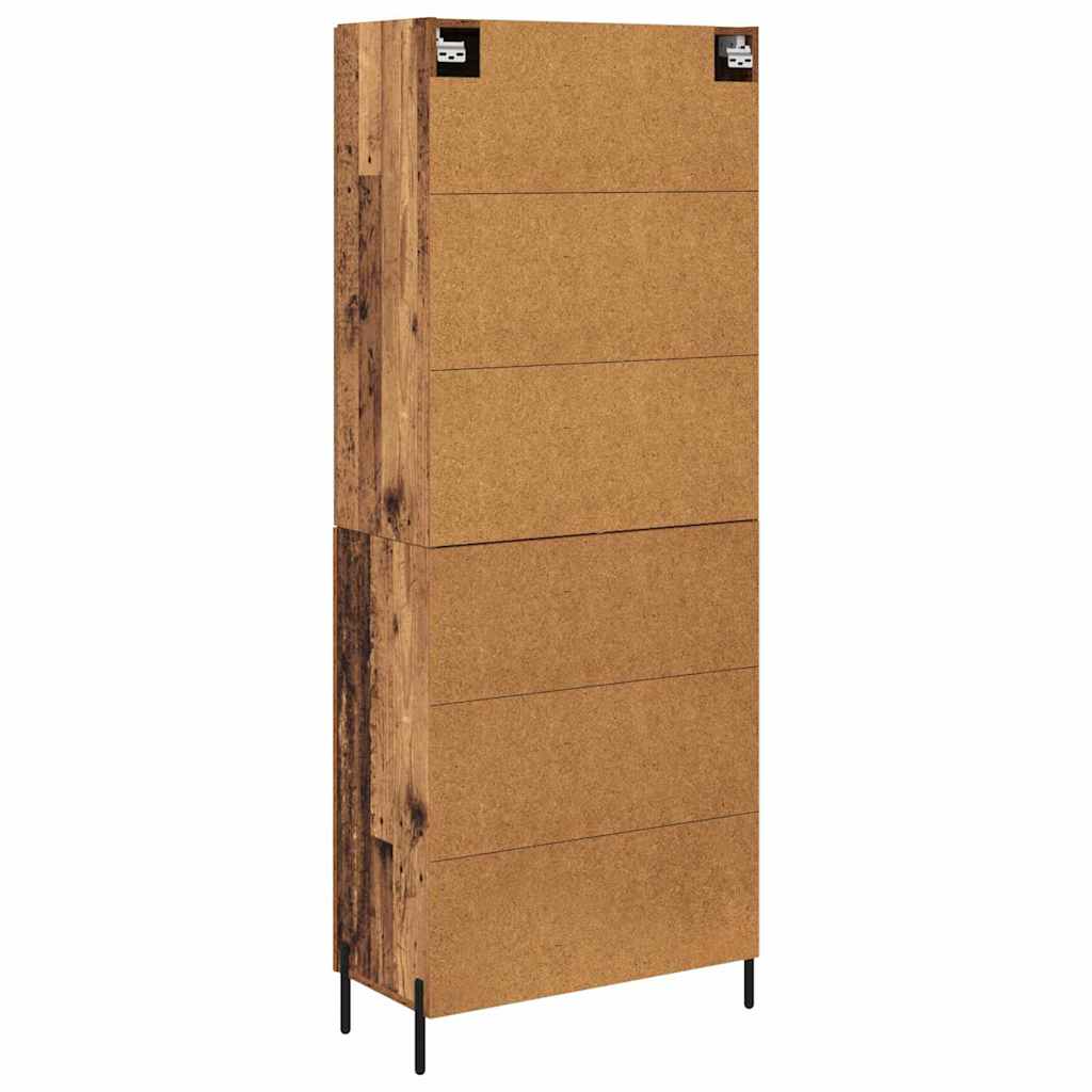 Credenza 2 pz Legno vecchio 69,5 x 34 x 180 cm