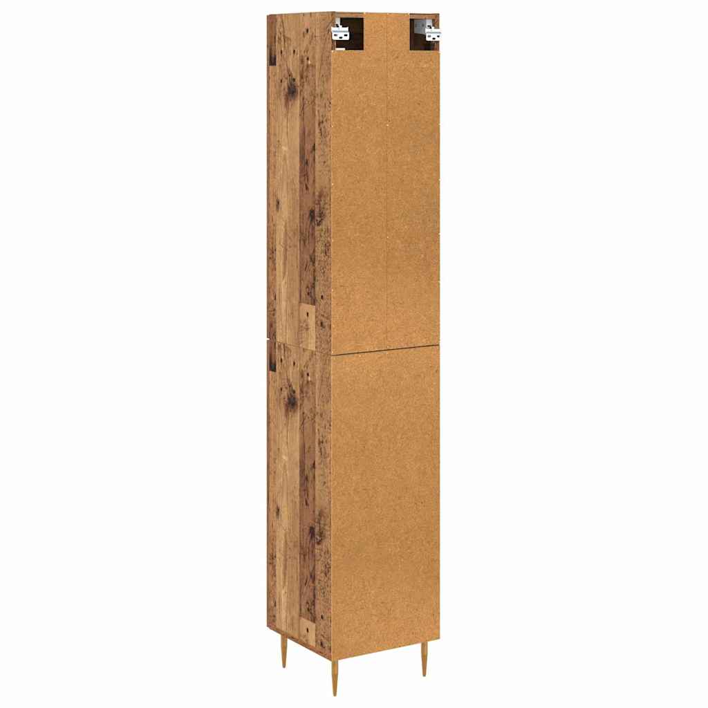 Credenza 2 pcs Legno vecchio Vetro