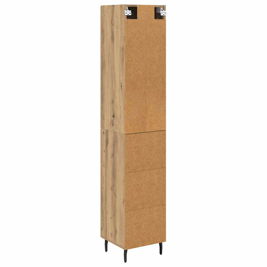 Credenza con cassetto Rovere artigianale 34,5 x 34 x 180 cm
