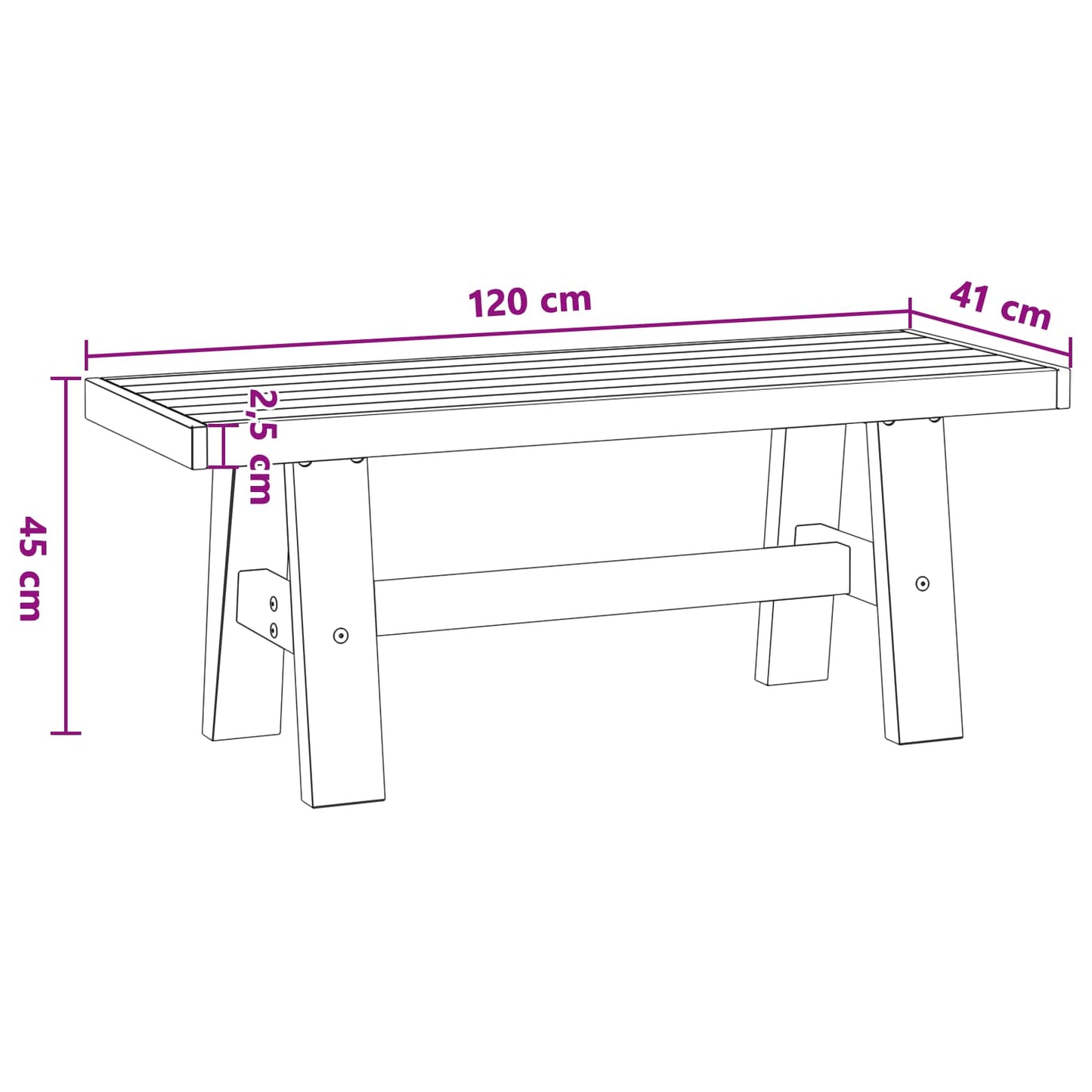 Panchina da pranzo NOAIN 120 x 41 x 45 cm | homemem39