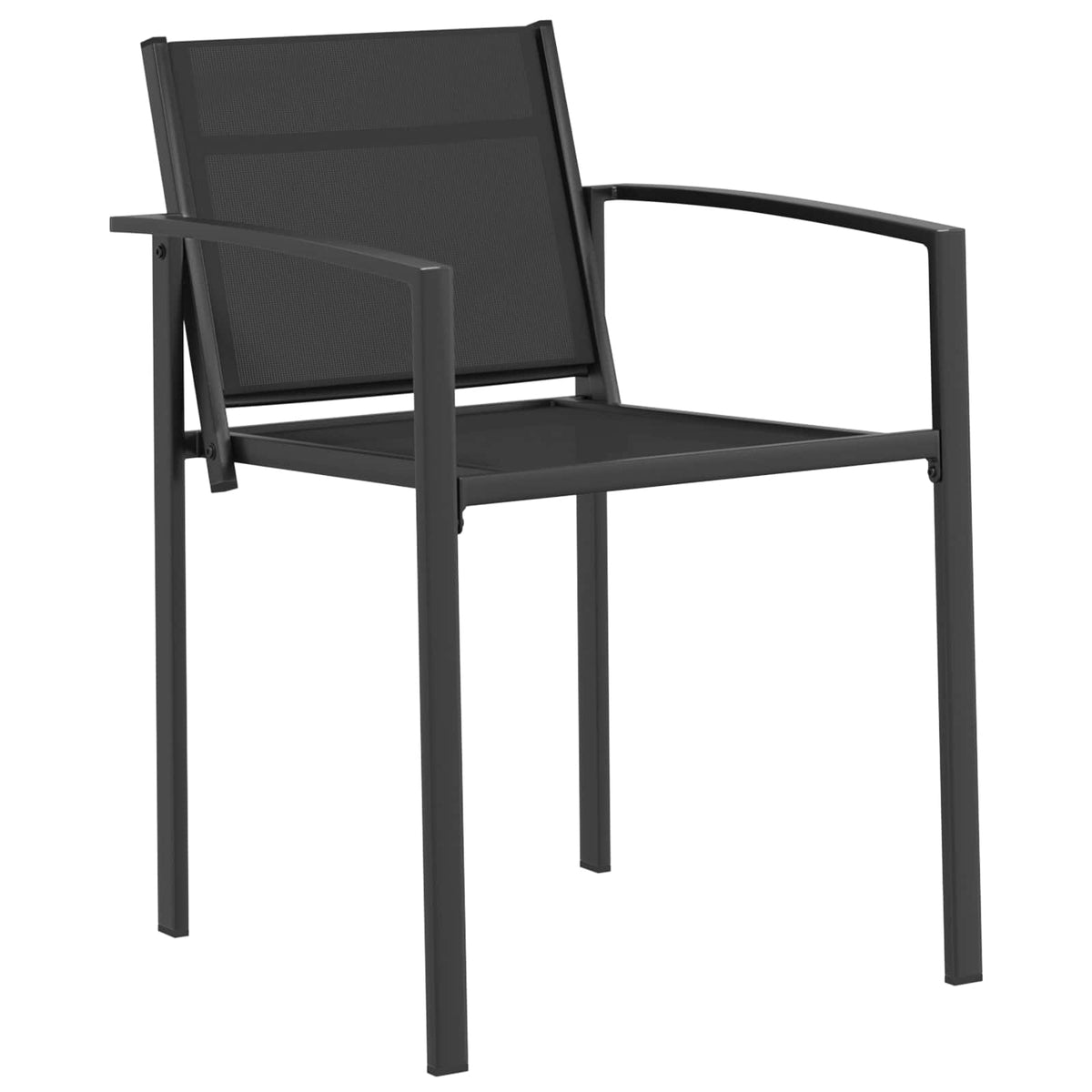 Sedie da giardino 2 pz Nero e antracite Tessuto Textilene - homemem39