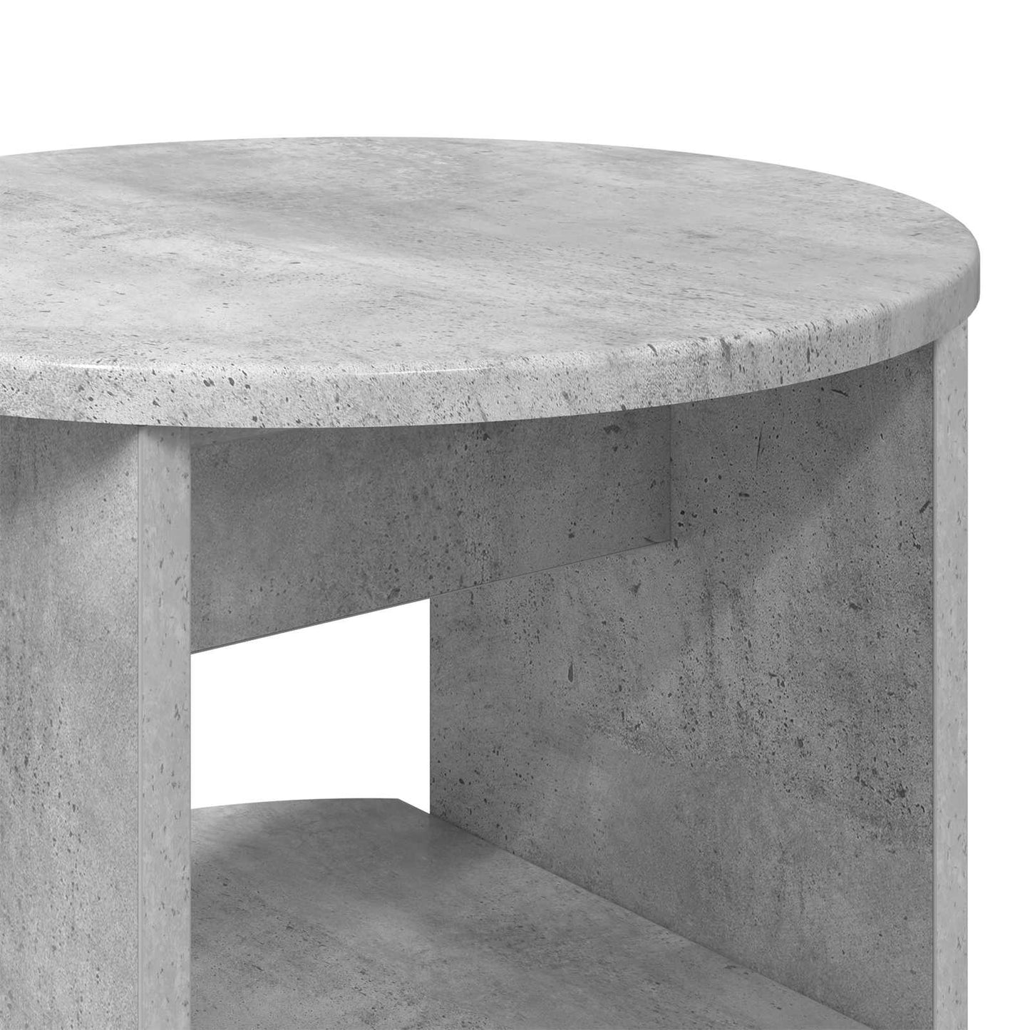 Mobile laterale 2 pz Grigio Cemento Ø40 x 50 cm