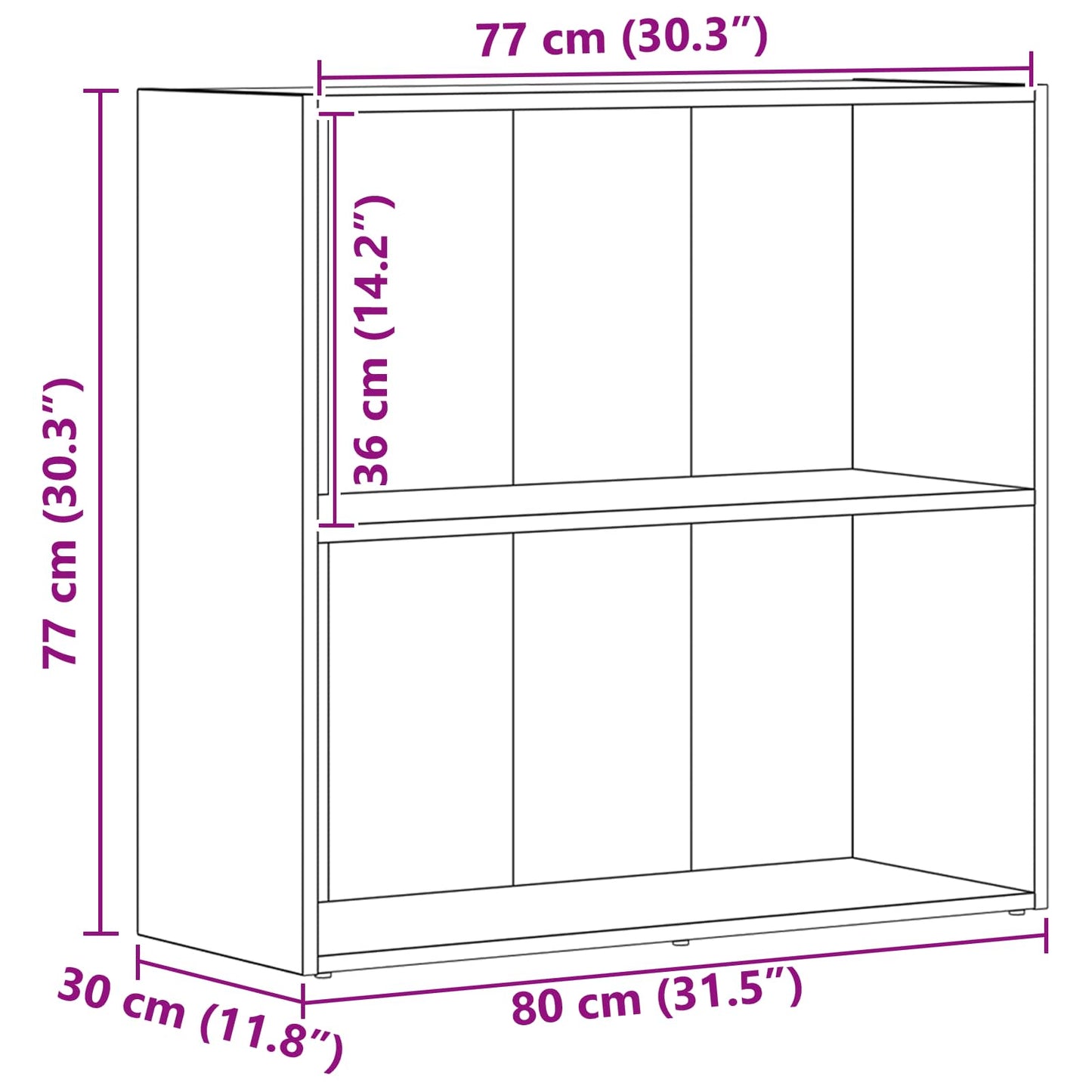 Libreria Rovere Nero 60 x 30 x 76.5 cm Legno multistrato