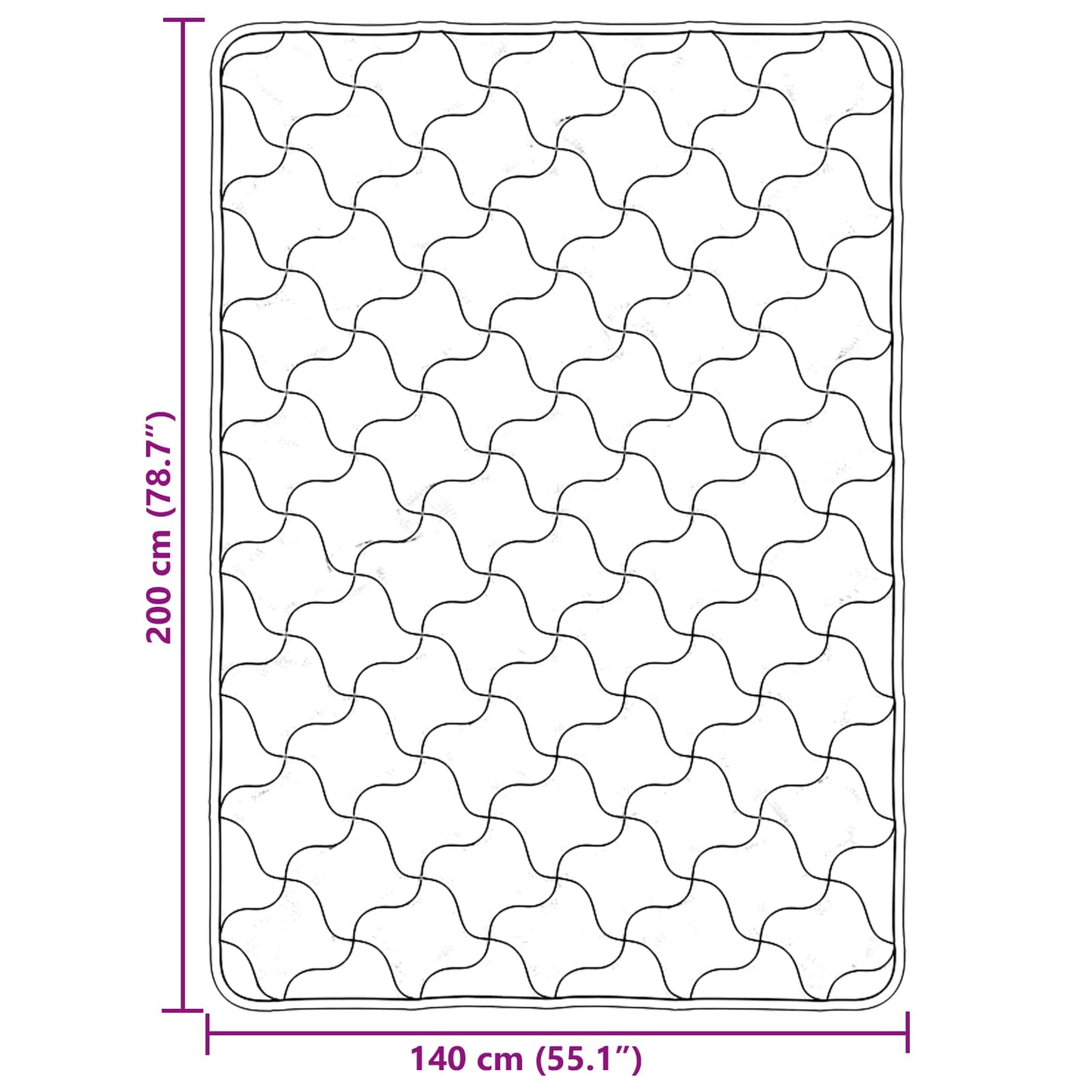 Piumone Completo Annuale Trapuntato Rosa 140 x 220 cm
