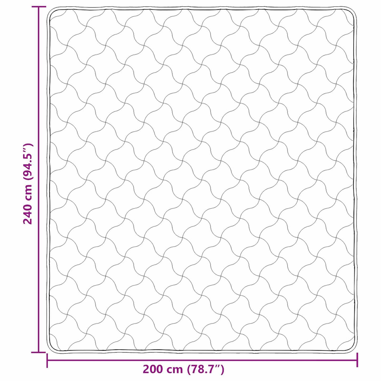 Duvet Invernale Trapuntato Antracite 200 x 240 cm