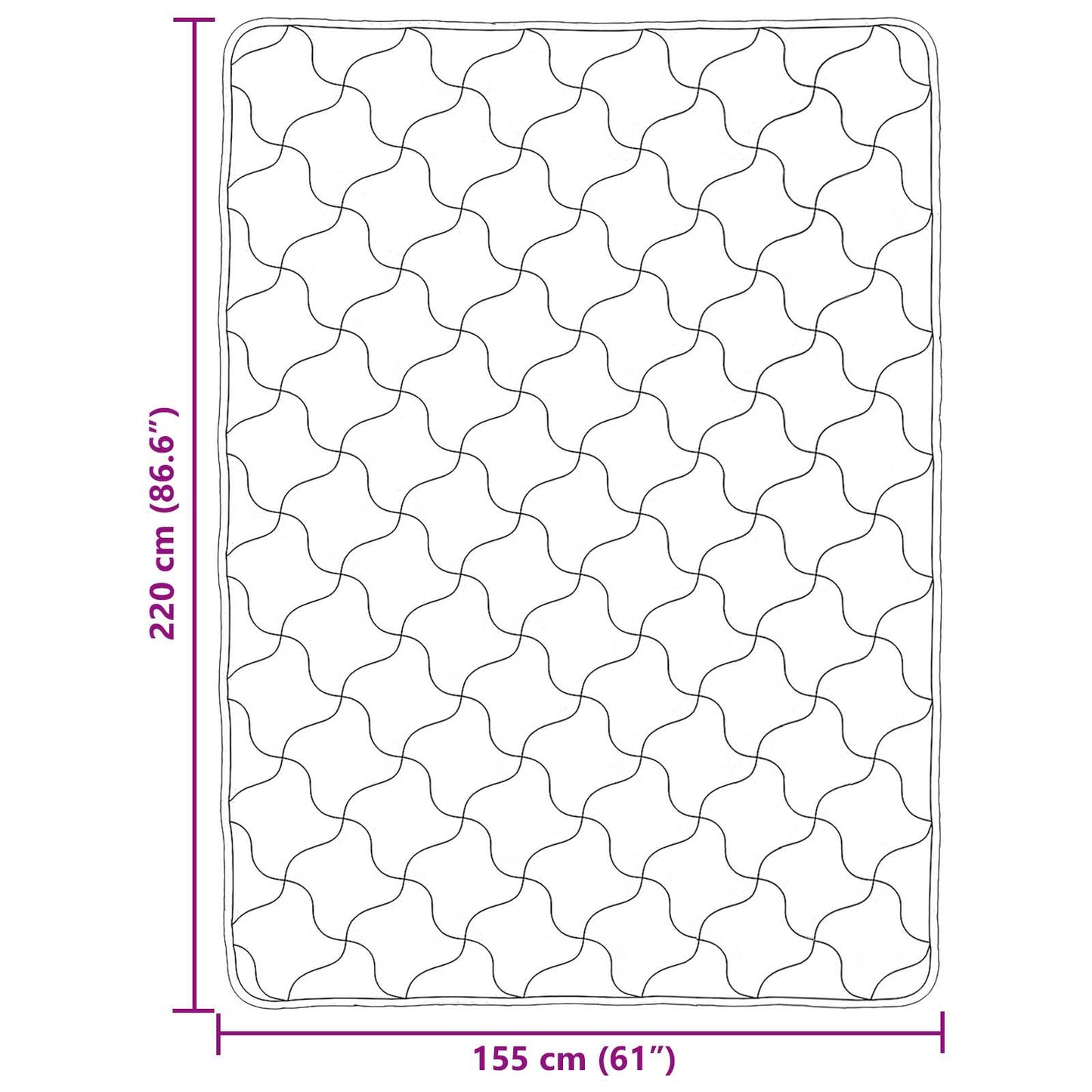 Duvet Invernale Talpa 155 x 220 cm Microfibra e Fleece Teddy