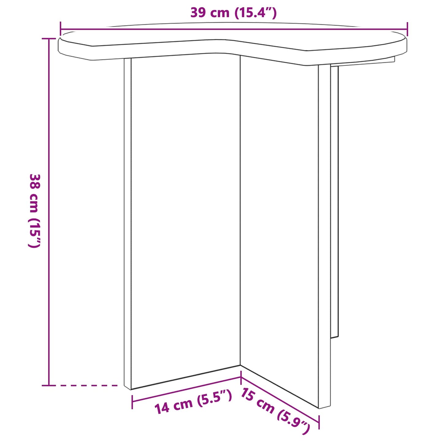 Tavolo laterale Rovere Fumo Ø 39 x 38 cm Legno ingegnerizzato | homemem39