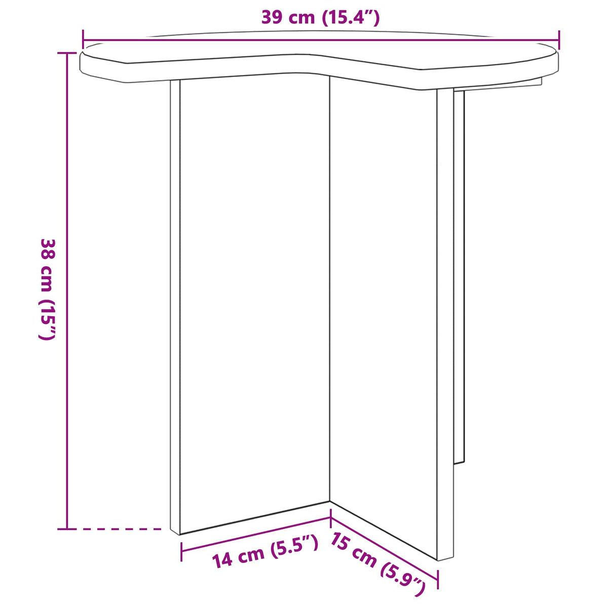 Tavolo laterale 2 pz Grigio Sonoma Ø 39 x 38 cm | homemem39