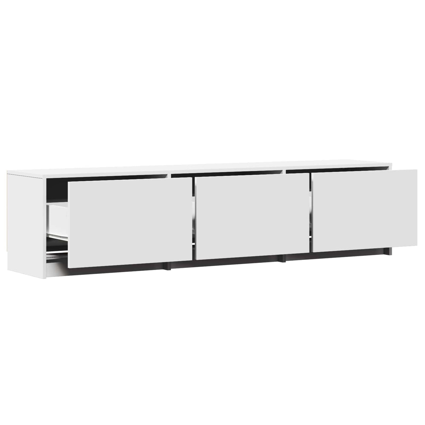 Mobile TV con LED Bianco 165 x 34 x 40 cm Legno ingegnerizzato | homemem39