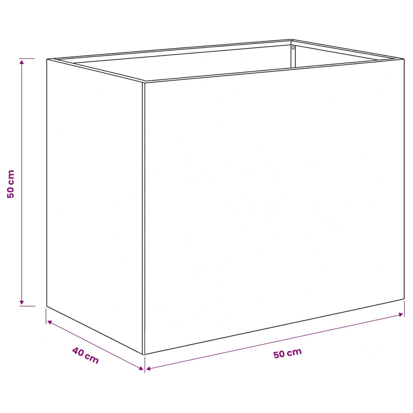 Vaso da giardino 2 pz Antracite 50 x 40 x 50 cm | homemem39