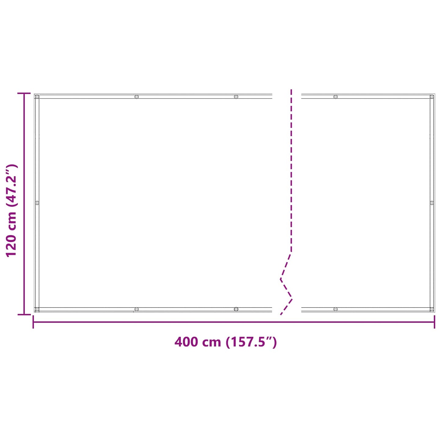 Schermo da balcone Grigio chiaro e bianco 120 x 400 cm