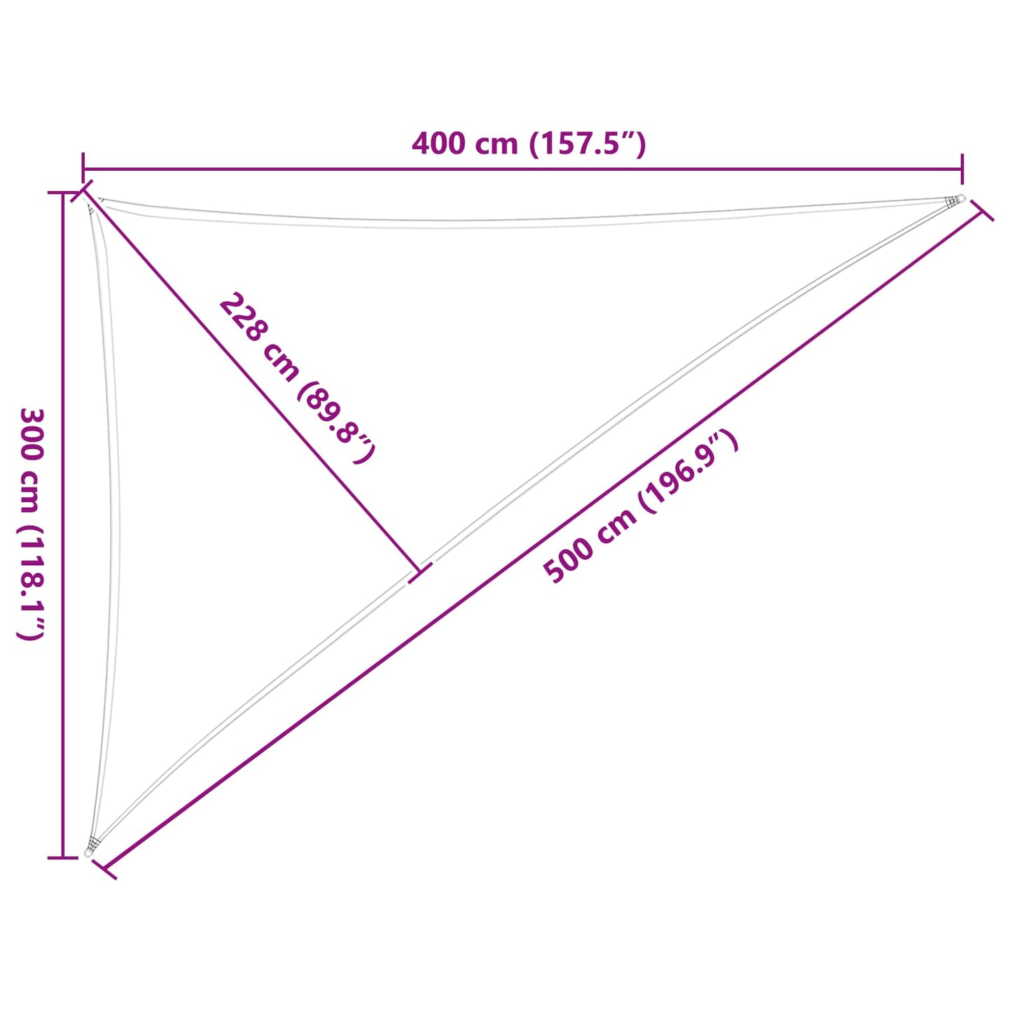 Vela da ombra solare Grigio chiaro e bianco 3 x 4 x 5 m | homemem39