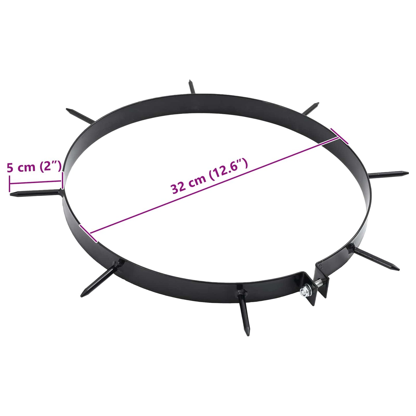 Morsa per Aeratore del Prato con Punti 5 pz Ø 320 mm Acciaio