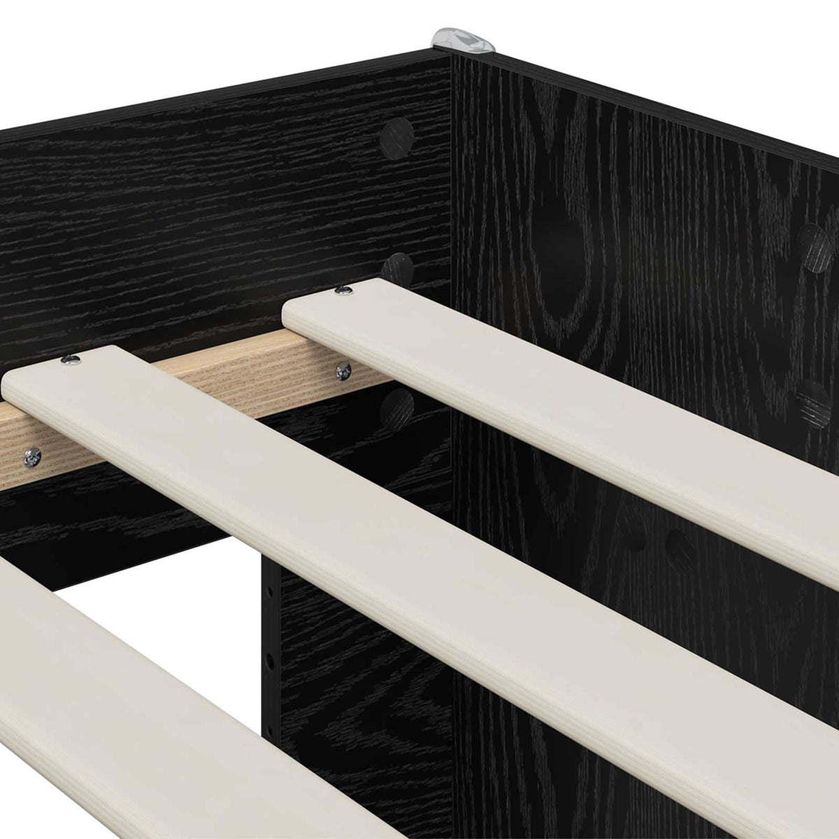 Struttura per Letto per Bambini con Ripostiglio Rovere Nero | homemem39