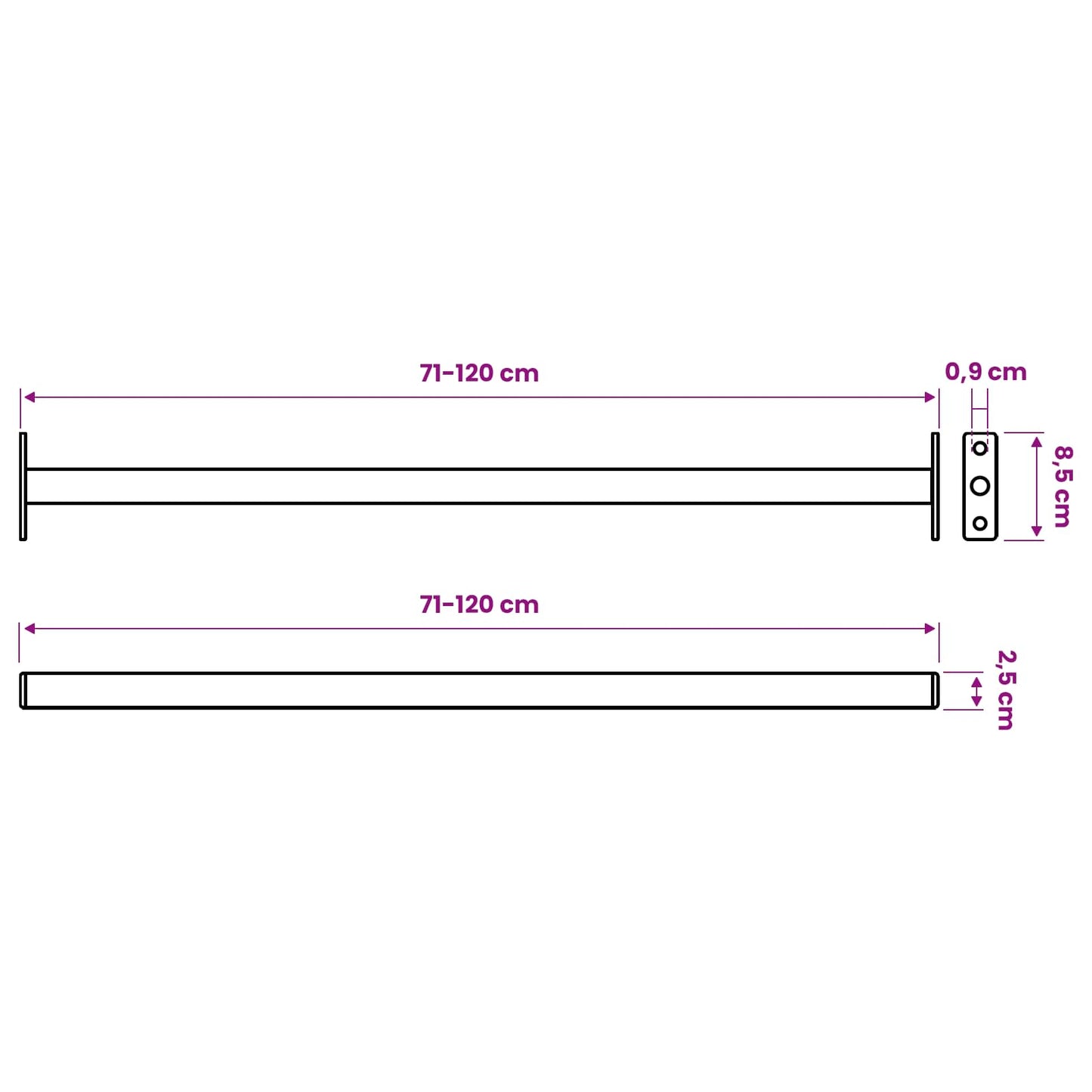 Barra di Sicurezza Regolabile per Finestra Bianco 710 -1200 mm | homemem39
