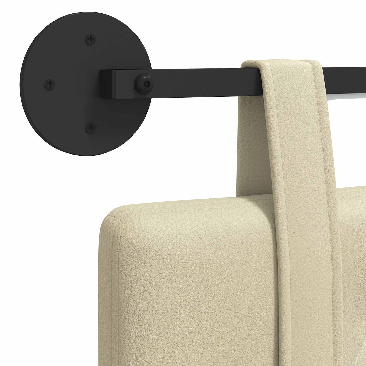 Testiera sospesa Con luce LED Crema Similpelle