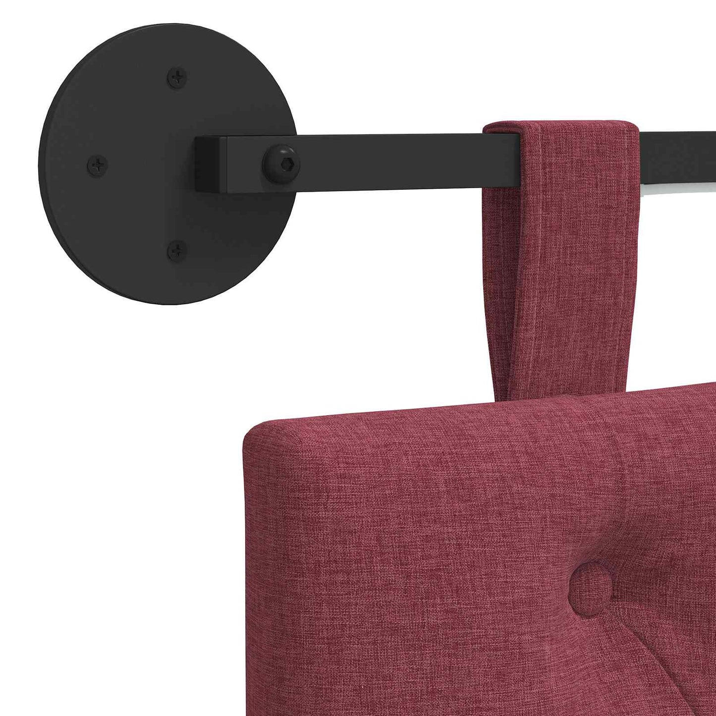 Testiera sospesa Con luce LED Rosso Vino Tessuto | homemem39