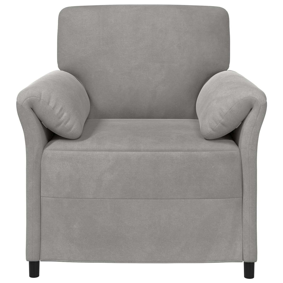 Divano 1 posto Grigio Chiaro 88 x 83 x 95 cm Velluto - homemem39