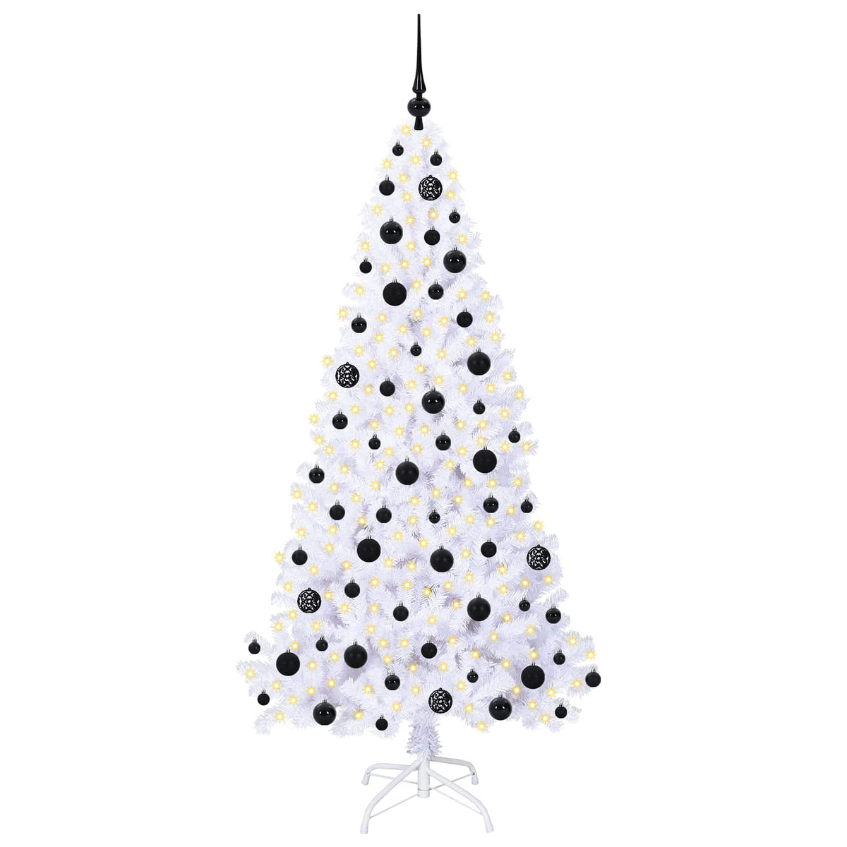 Albero di Natale artificiale Bianco 180 cm PVC e Acciaio - homemem39