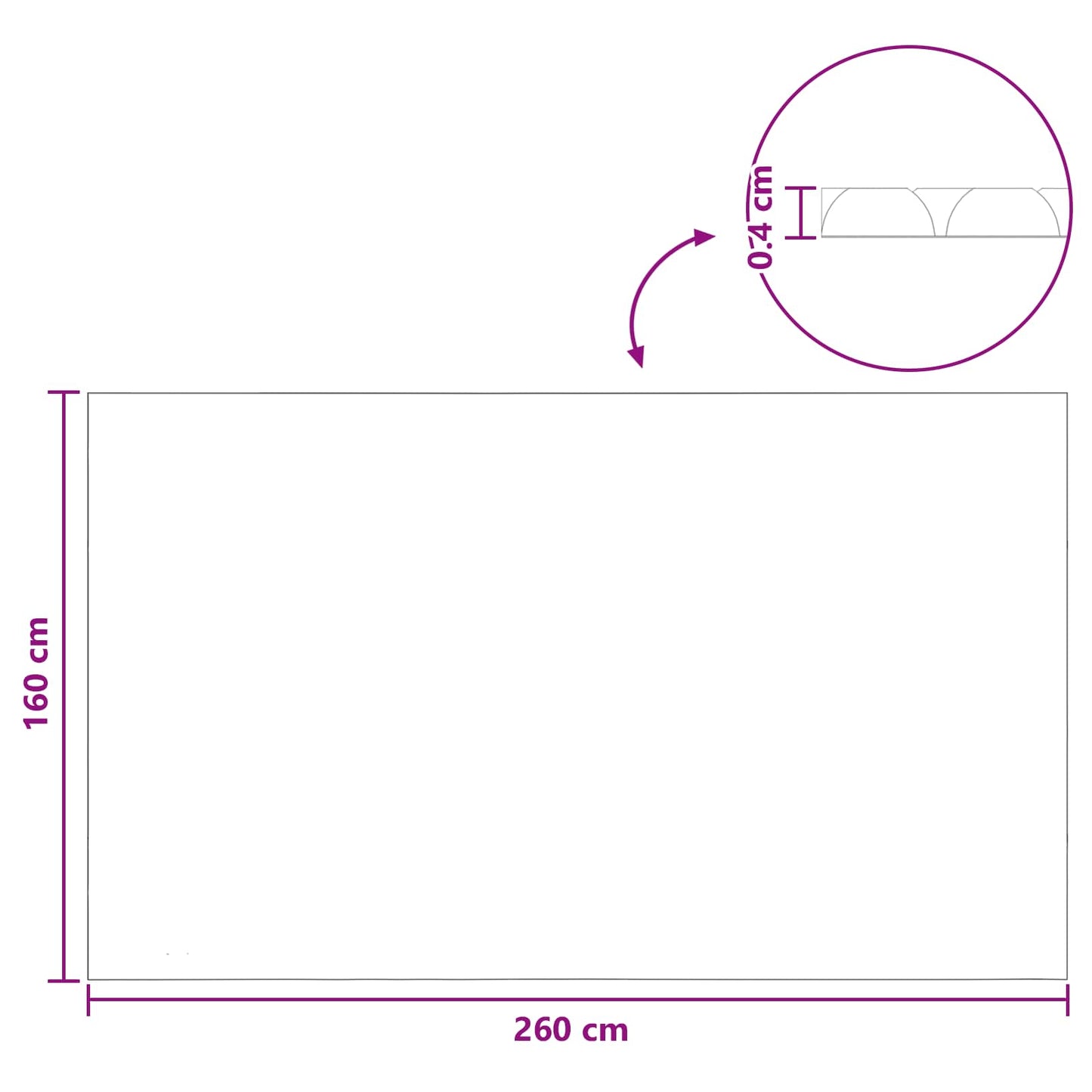 Copertura Solare per Piscina Extra Pesante 260 x 160 cm 400 μm | homemem39