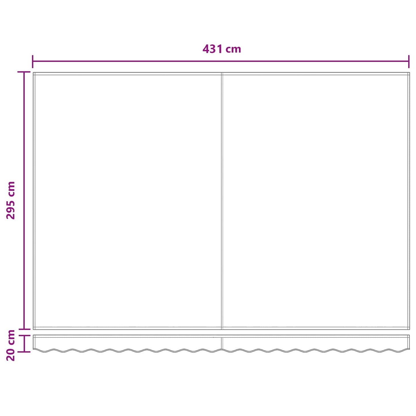 Telo di ricambio per tenda da sole Verde Scuro 431 x 295 cm | homemem39