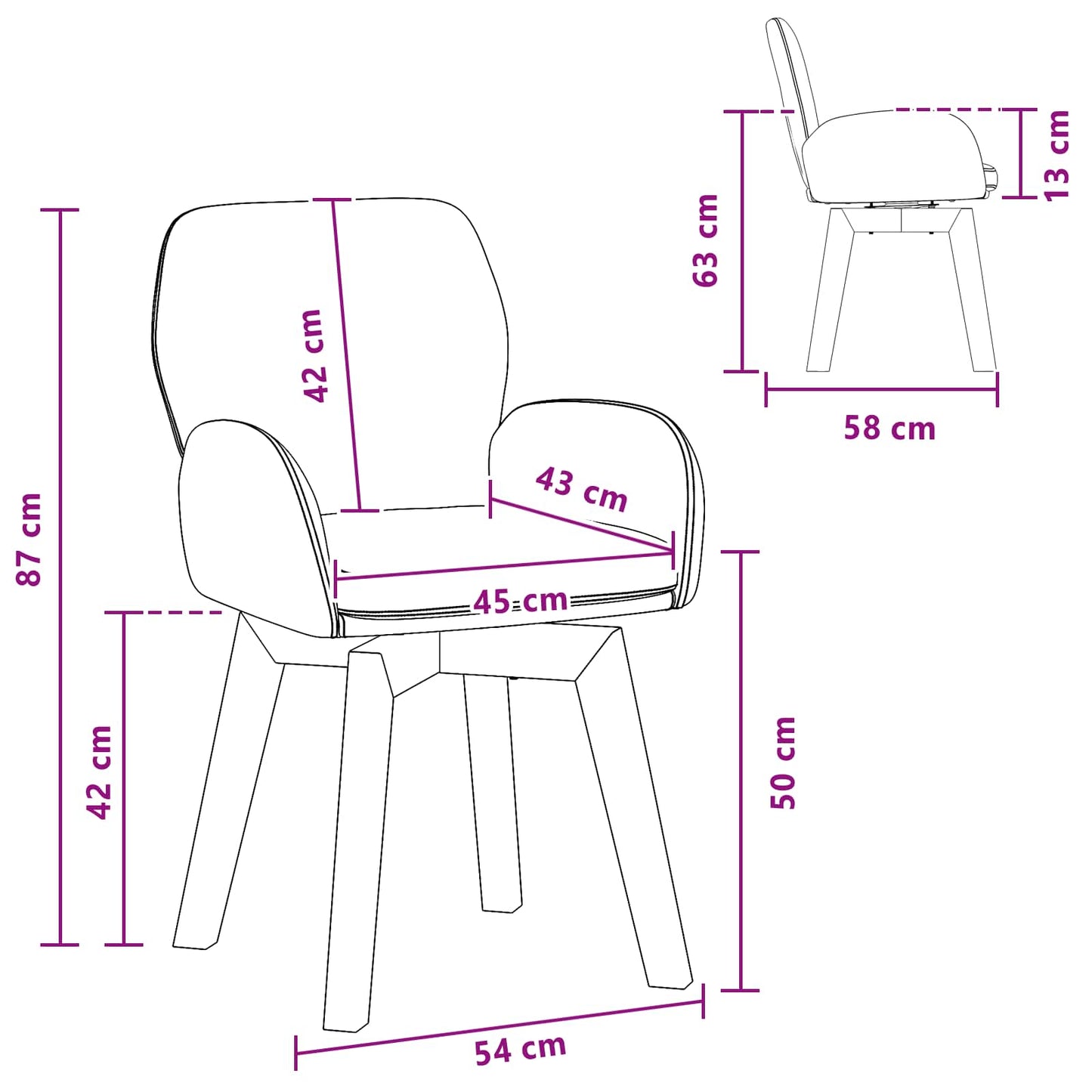 Sedie da pranzo girevoli 2 pcs Bouclé Grigio Chiaro | homemem39